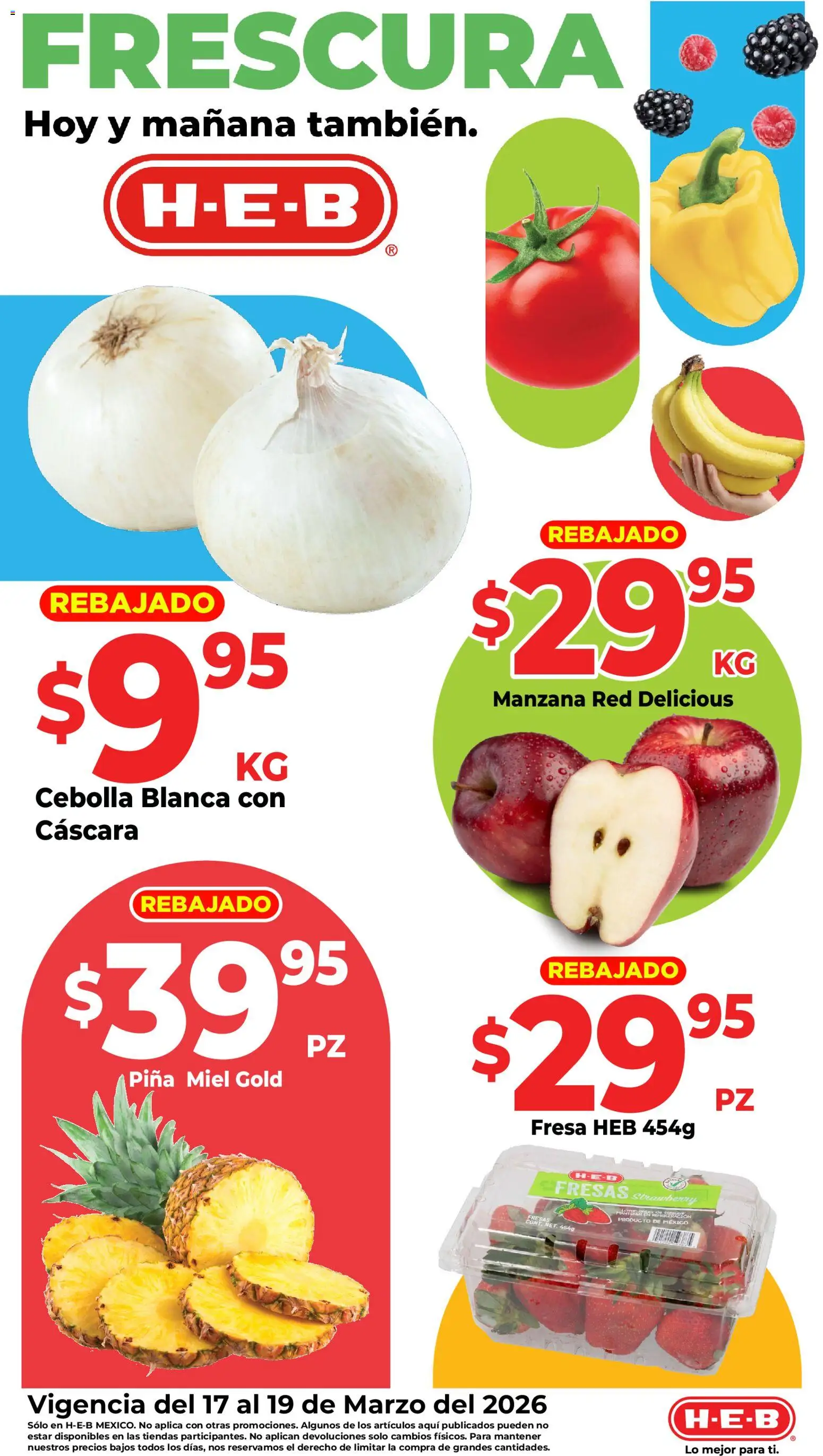 Vista previa las ofertas de la tienda H-E-B - H-E-B folleto Frutas y venduras desde el 17/03/2026 