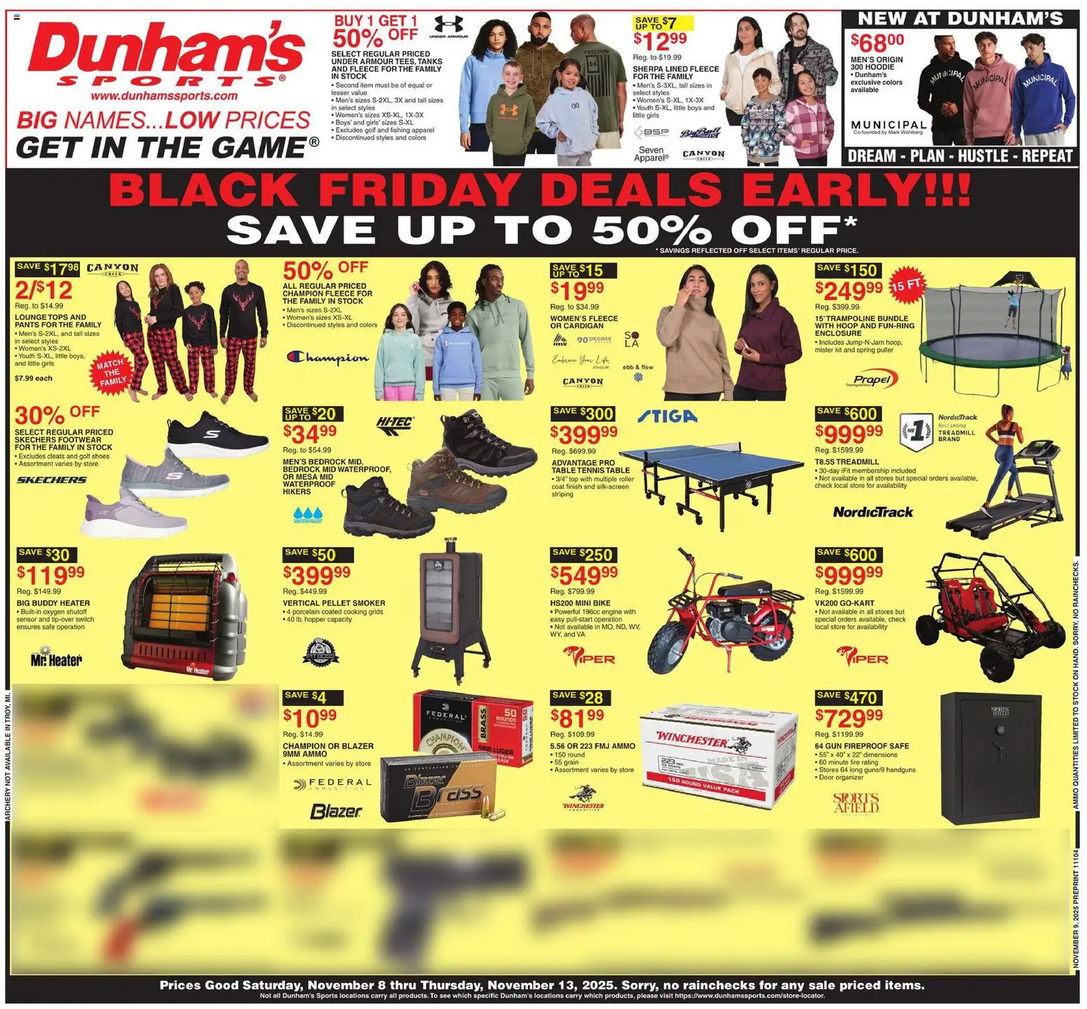 Ad Preview of Dunham's Sports Black Friday from 11/08/2025