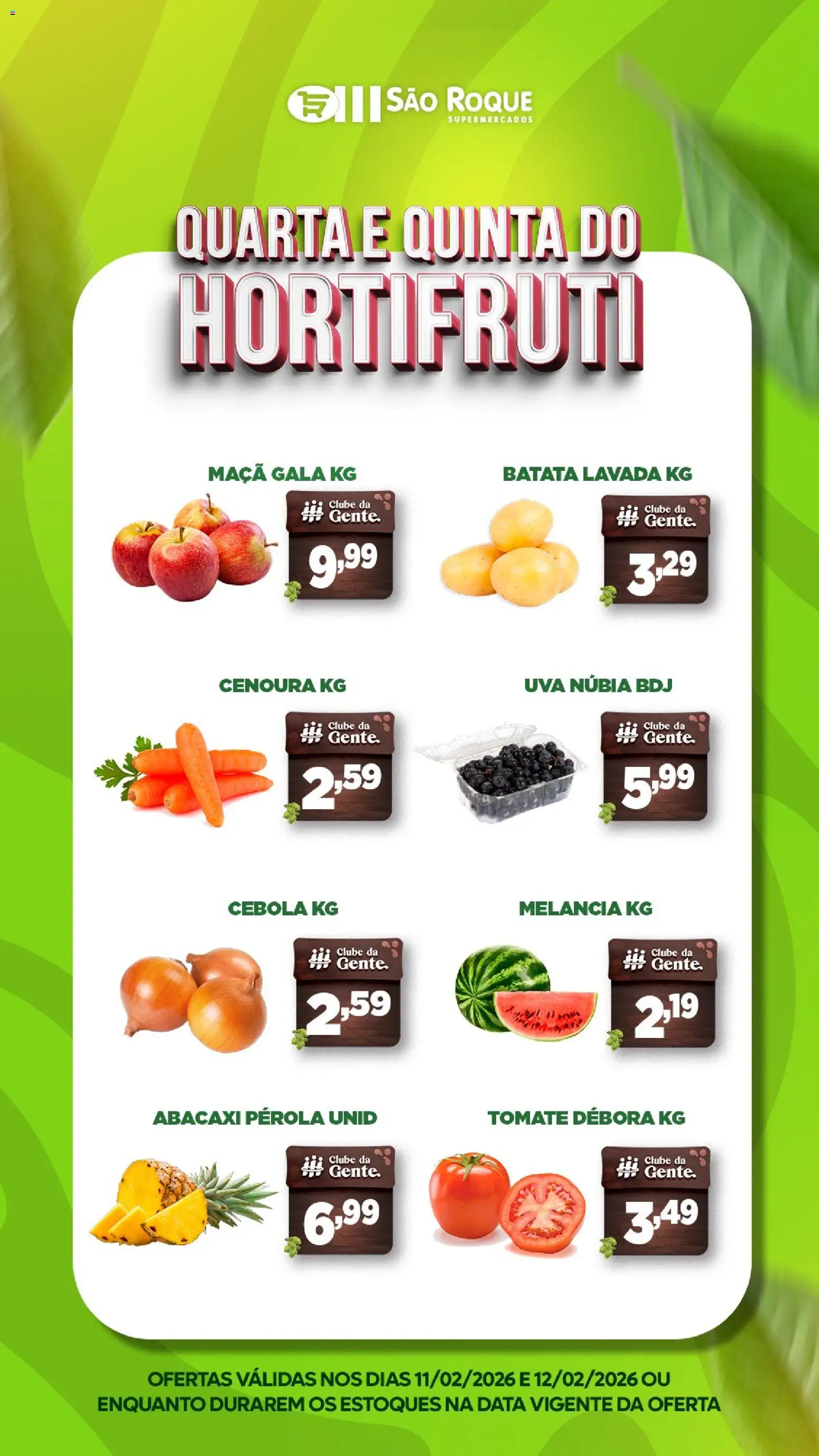 Pré-Visualização do folheto "Ofertas da semana" da loja São Roque Supermercados válido a partir de 11/02/2026
