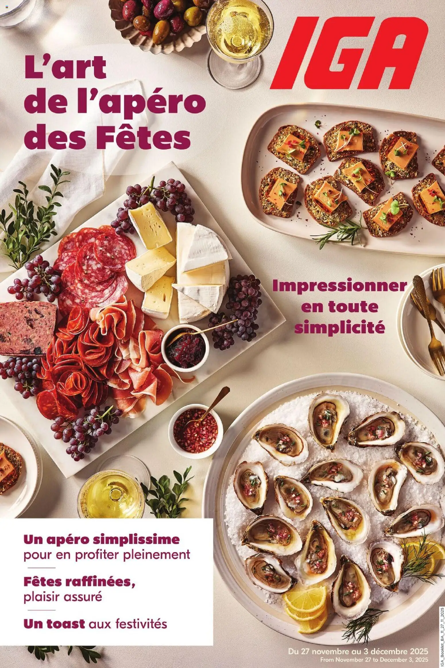 Preview of leaflet Brochure thématique - Des Fêtes from shop IGA is valid from Nov 27, 2025