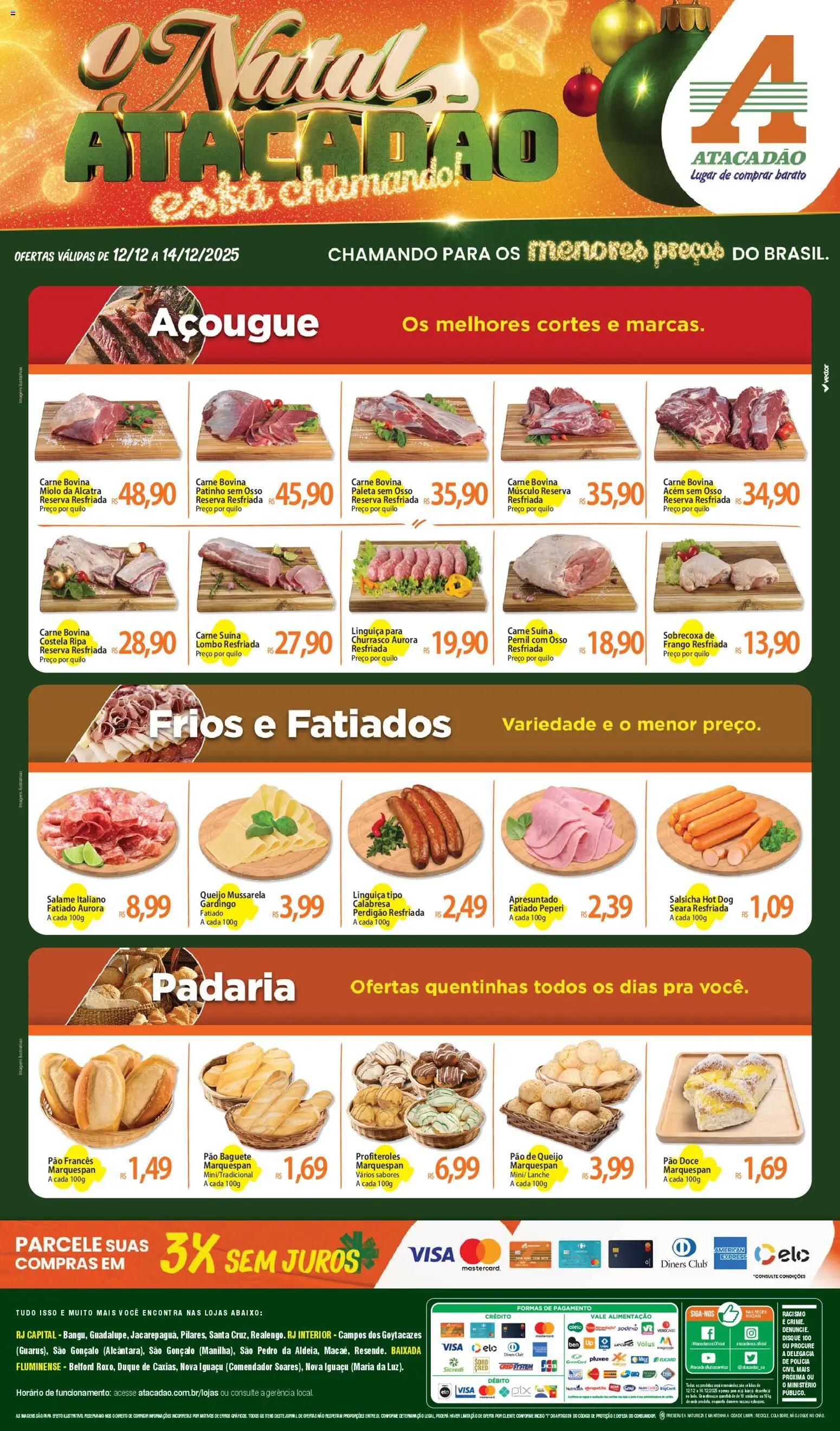Pré-Visualização do folheto "Ofertas - RJ" da loja Atacadão válido a partir de 12/12/2025