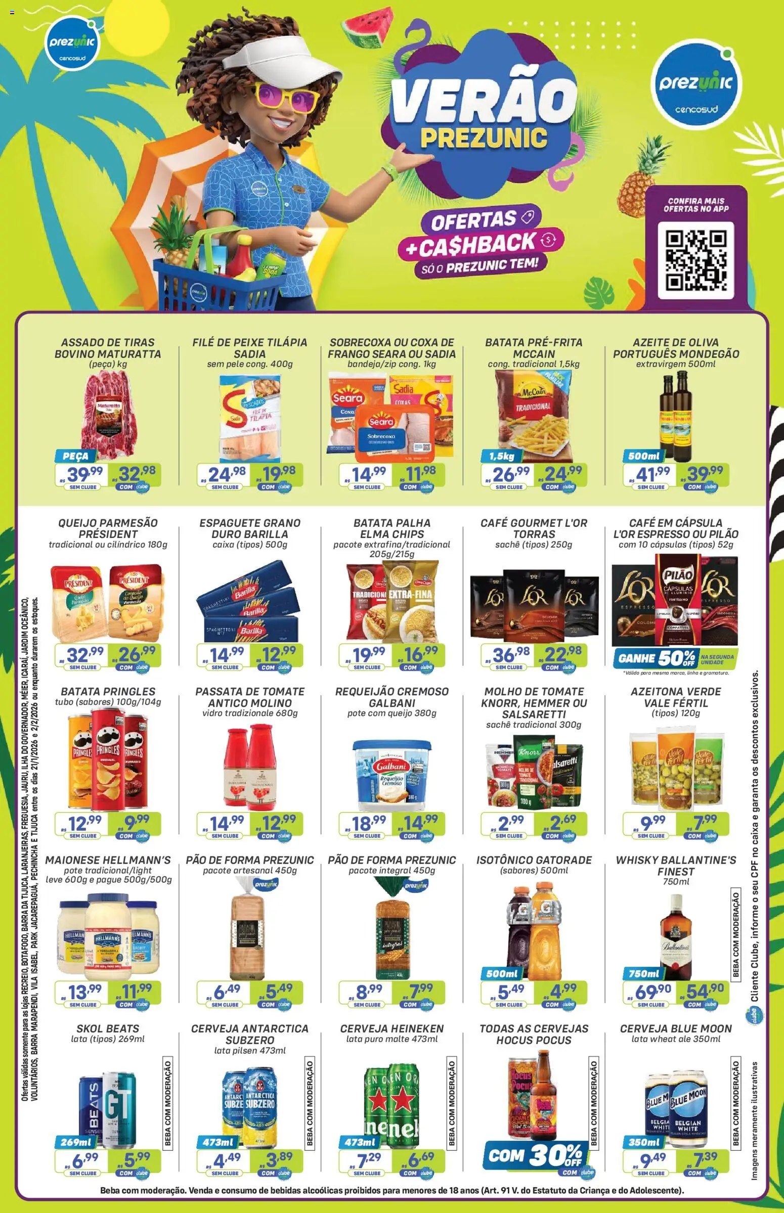 Pré-Visualização do folheto "Encarte Verão " da loja Prezunic válido a partir de 19/01/2026