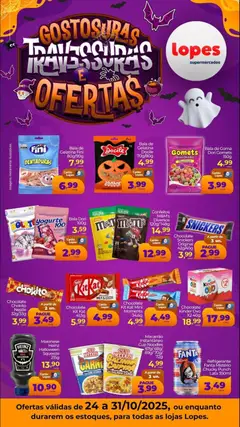Pré-Visualização do folheto "Ofertas de Halloween" da loja Lopes Supermercados válido a partir de 24/10/2025