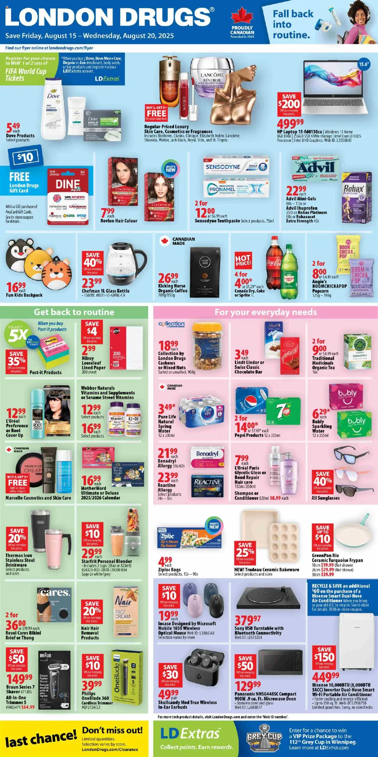 London Drugs flyer valid from Aug 15, 2025 - page number 1