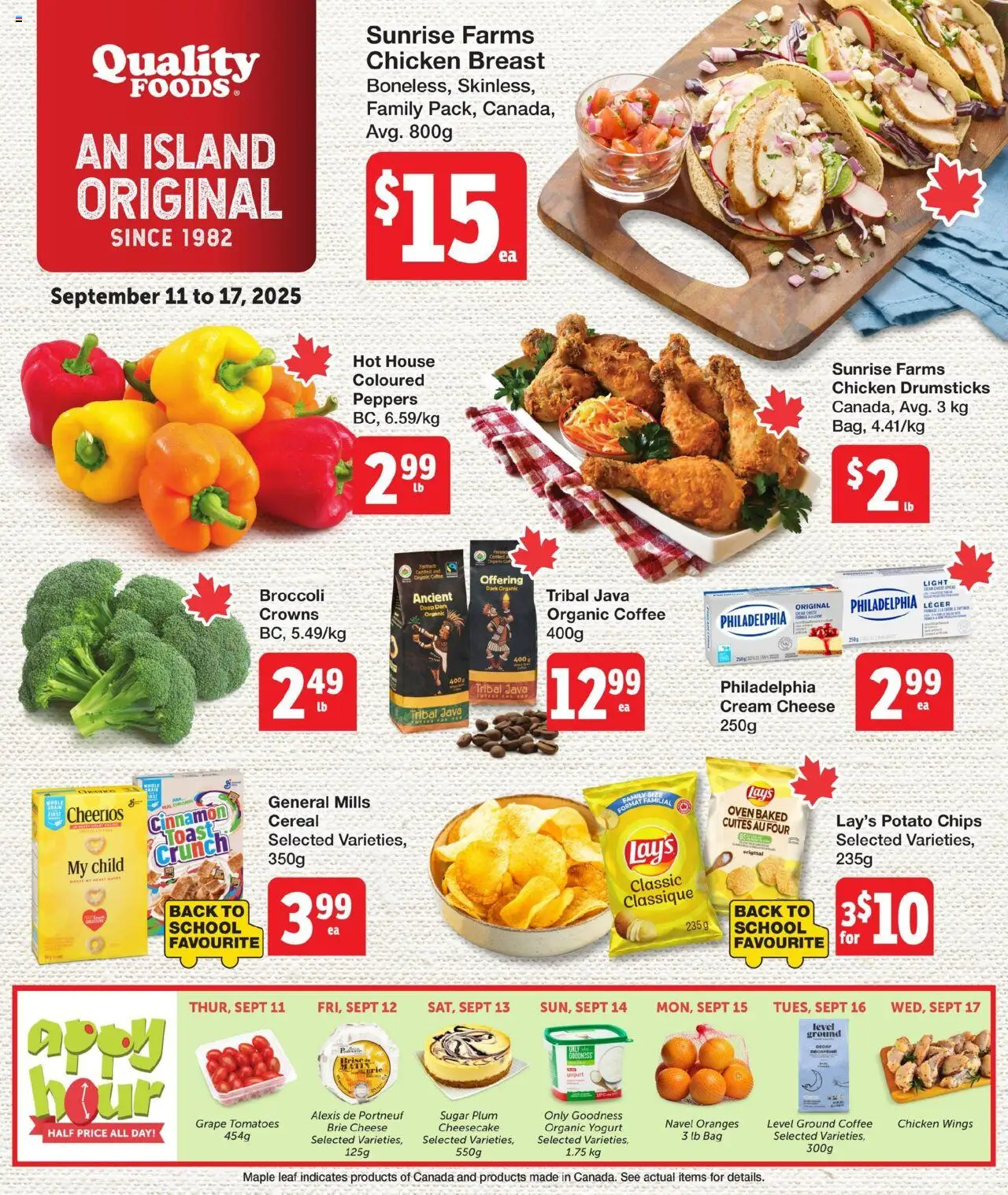 Quality Foods flyer valid from Sep 11, 2025 - page number 1