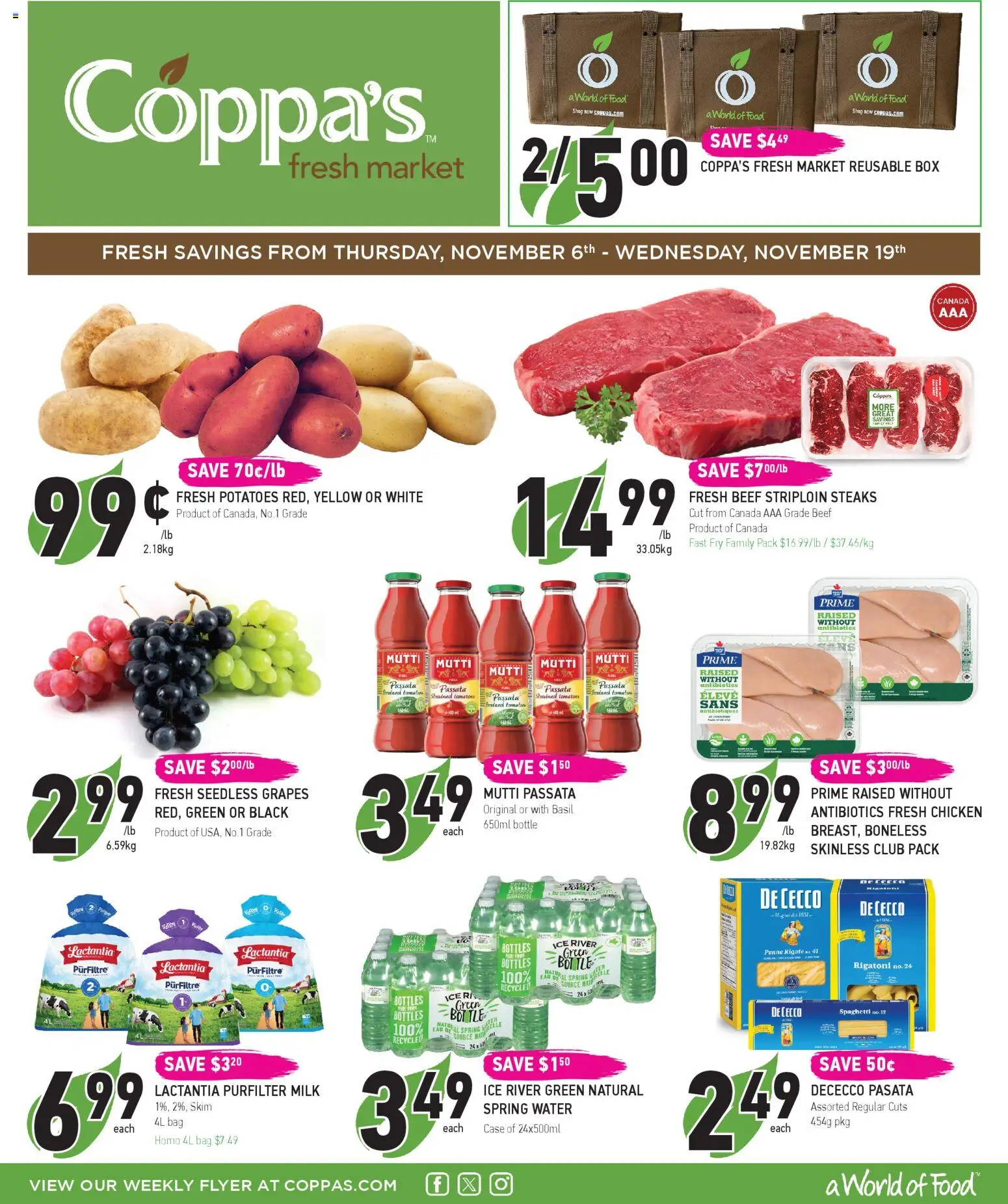 Preview of leaflet Weekly flyer / circulaire from shop Coppas Fresh Market is valid from Nov 06, 2025