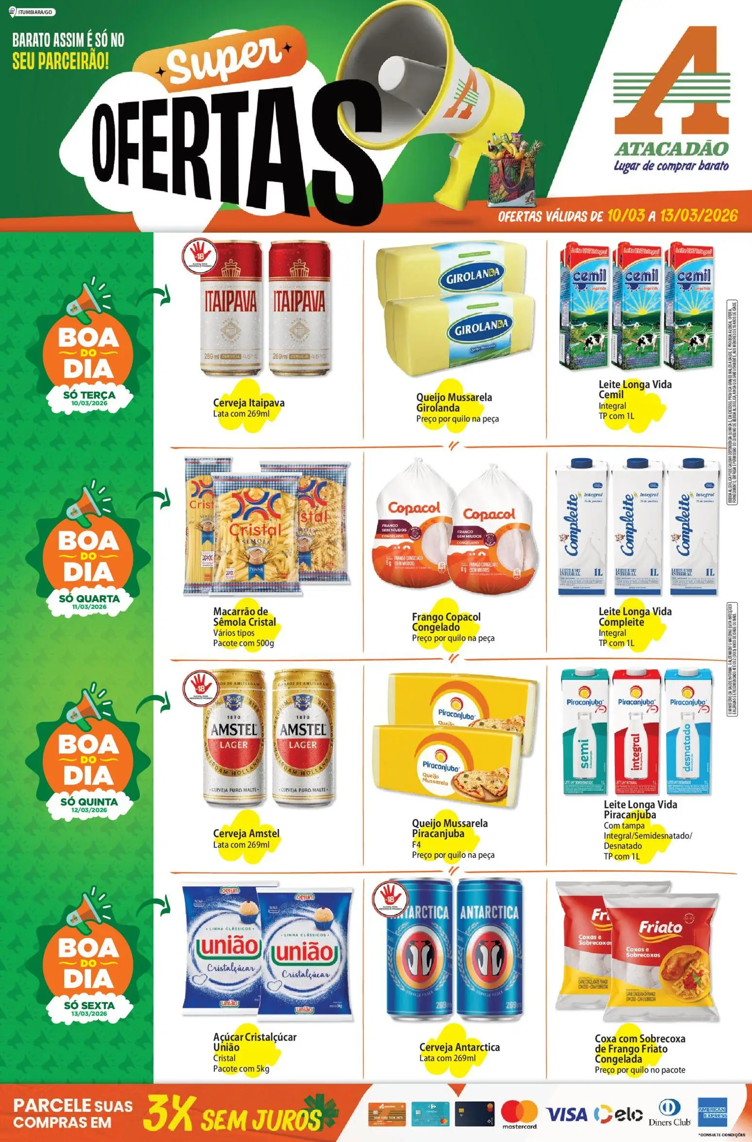 Pré-Visualização do folheto "Atacadão ofertas - GO" da loja Atacadão válido a partir de 10/03/2026