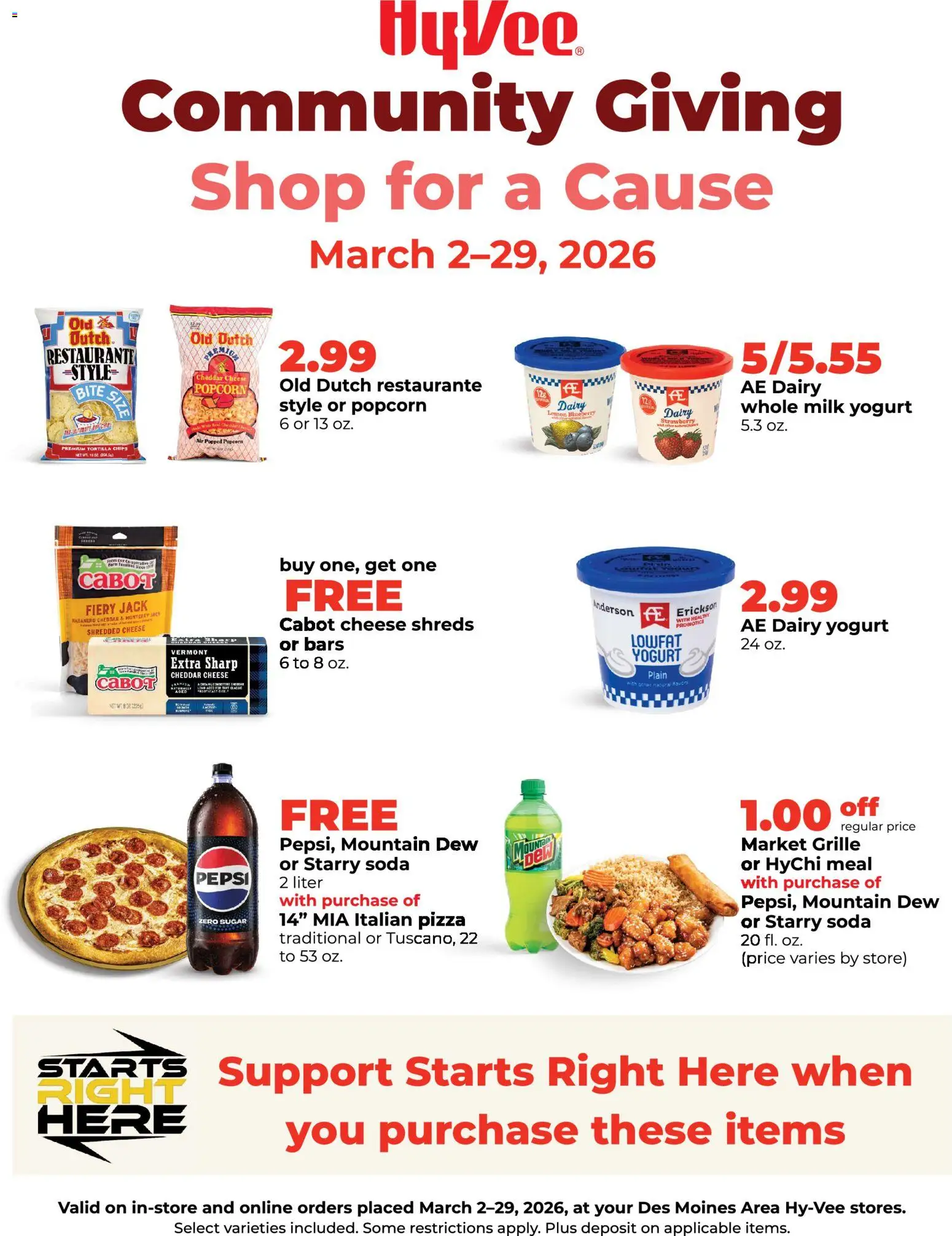 Ad Preview of HyVee HyVee Community Giving - Shop for a Cause March 2026 from 03/02/2026
