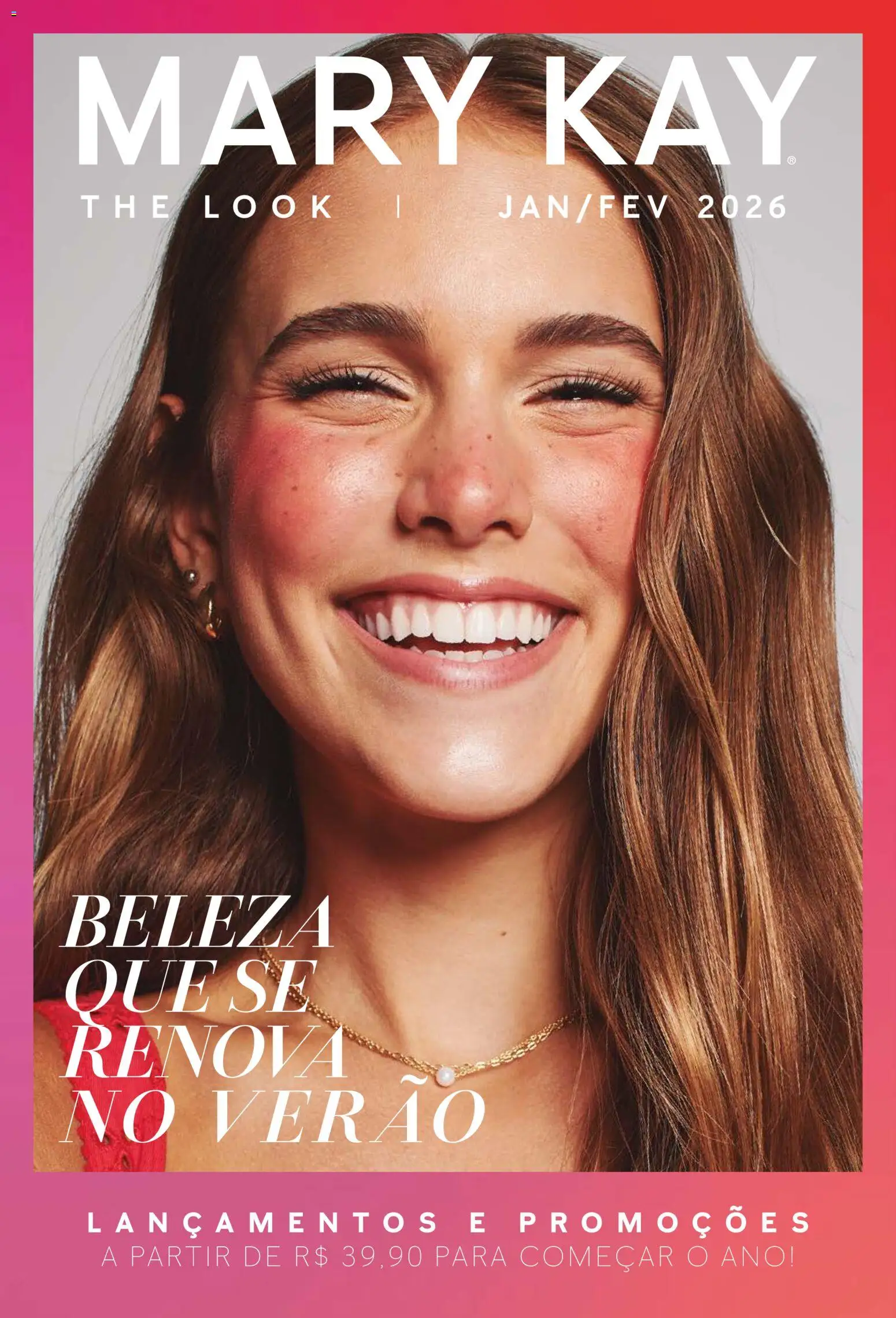 Pré-Visualização do folheto "Catálogo Janeiro/Fevereiro 2026" da loja Mary Kay válido a partir de 01/01/2026