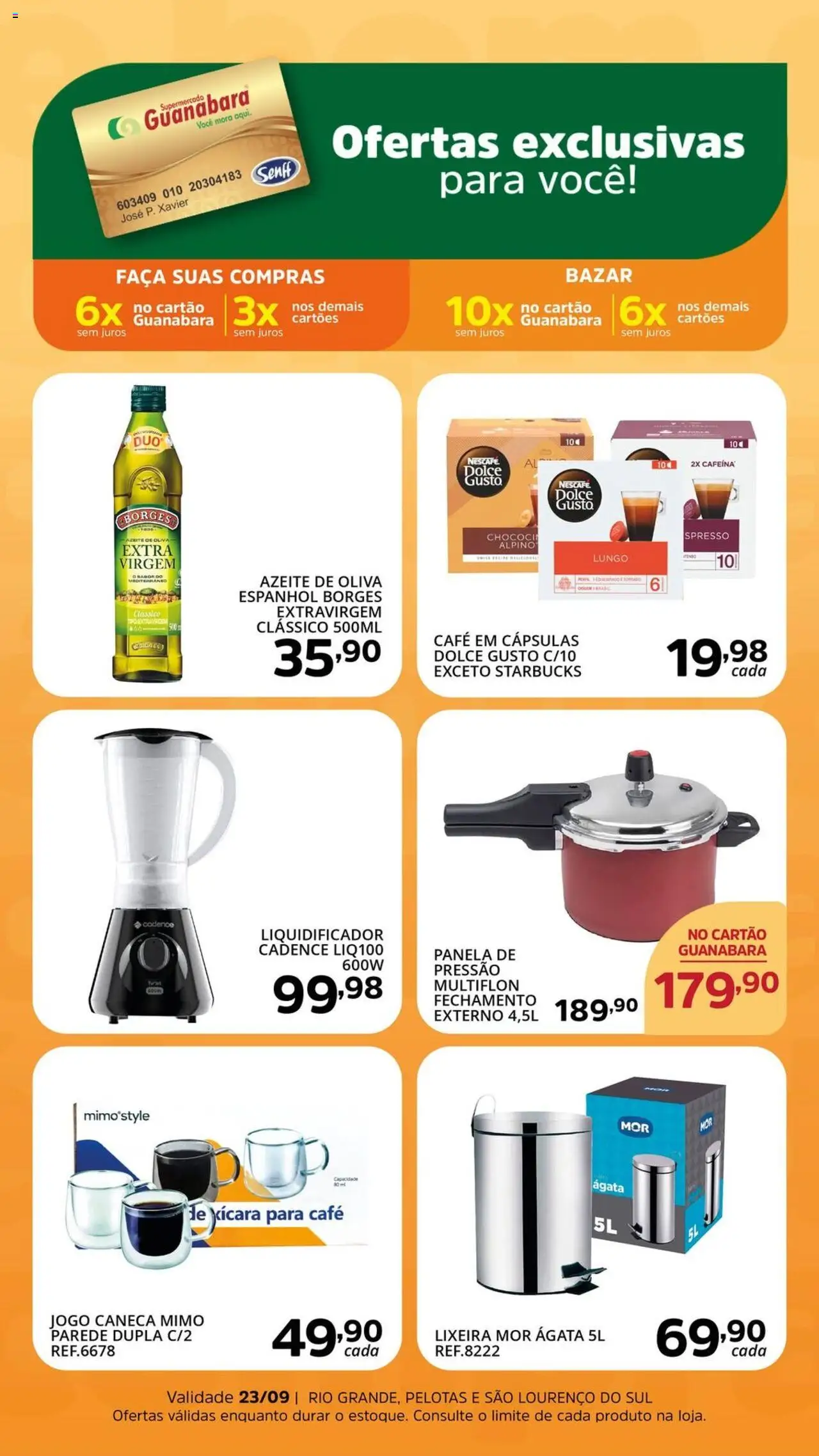 Supermercado Guanabara folheto "Ofertas Exclusivas" válido a partir de 12/09/2025 - número de página 1