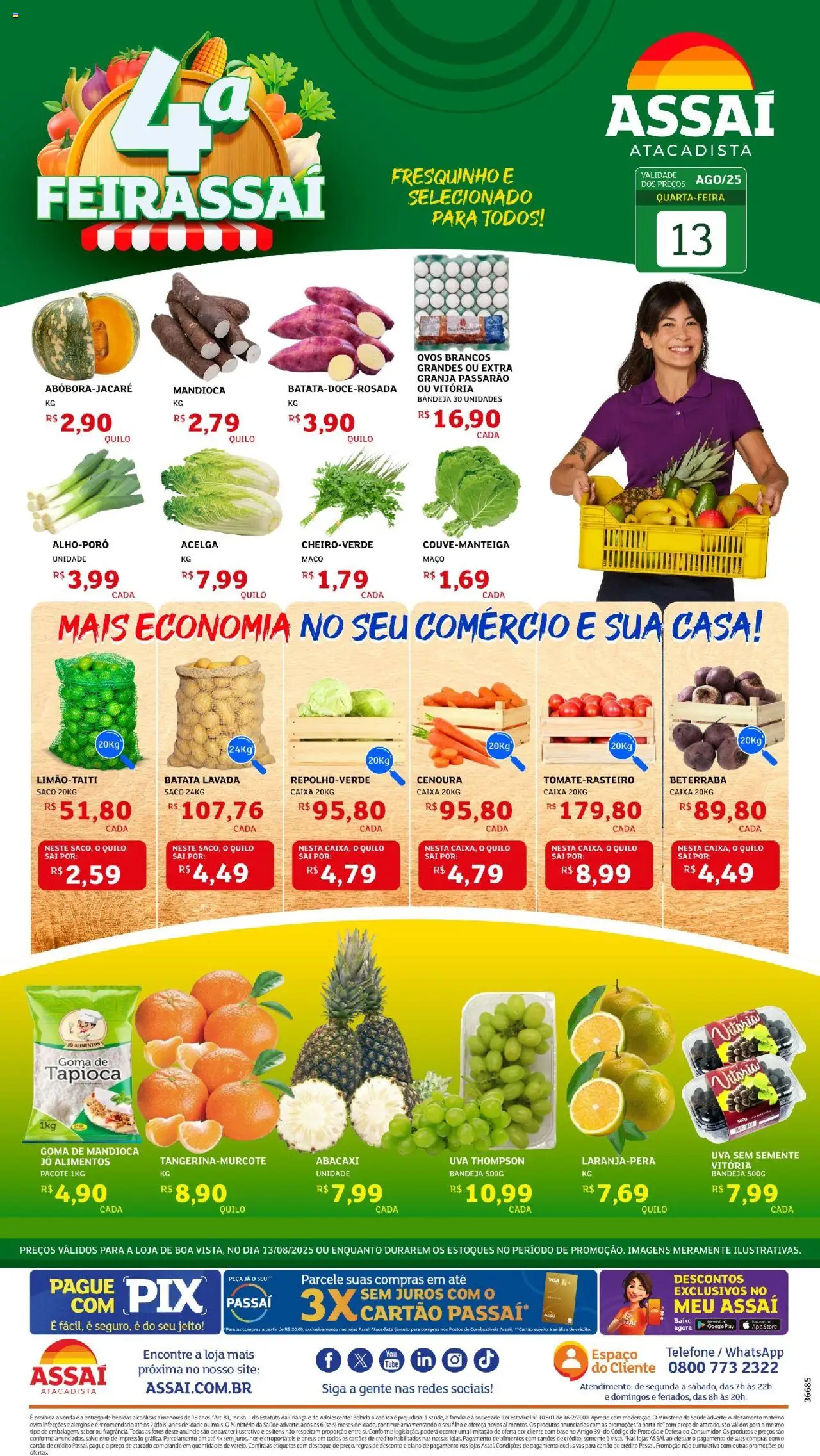 Assaí Atacadista folheto "Encarte - RR" válido a partir de 13/08/2025 - número de página 1