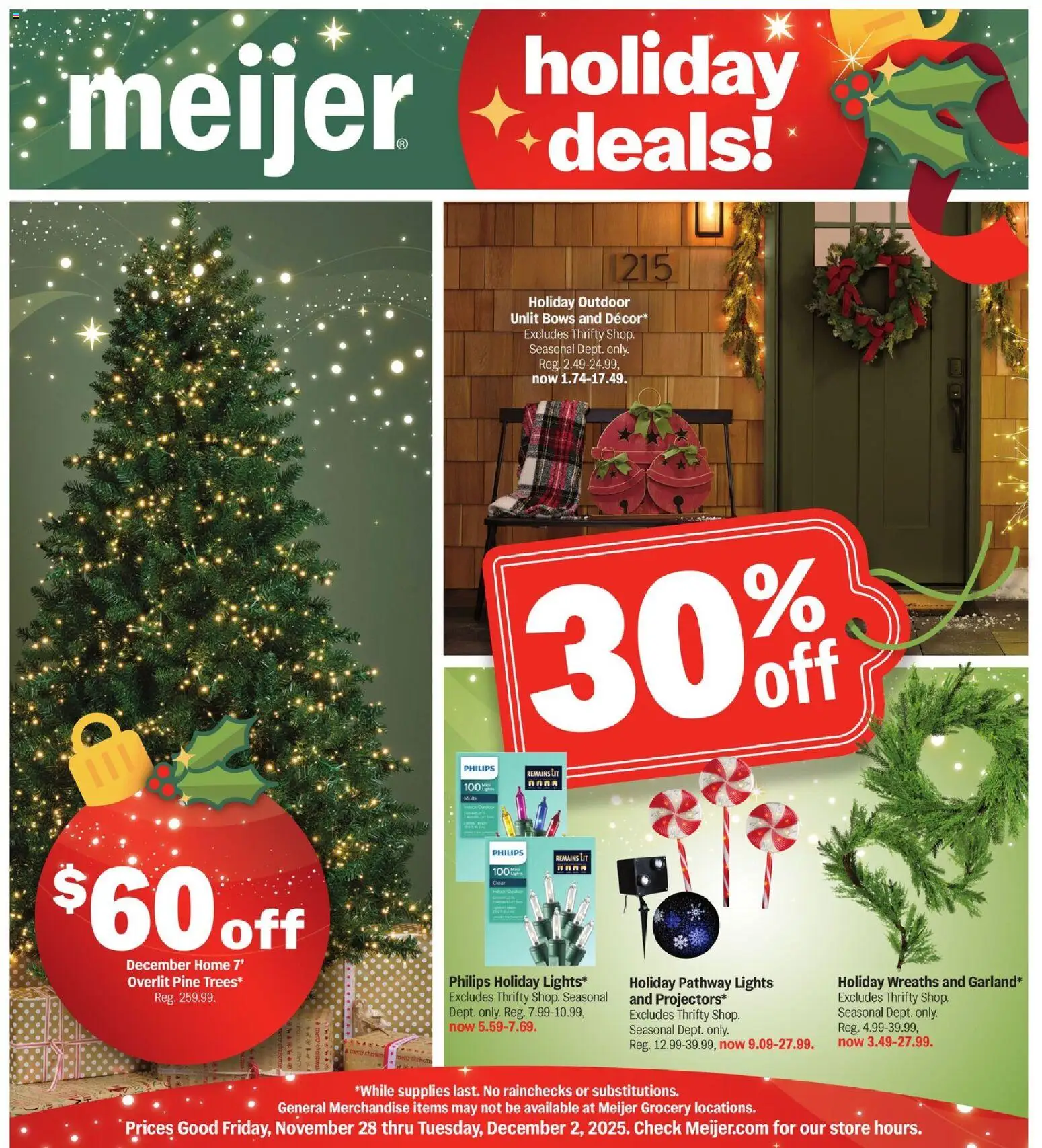 Ad Preview of Meijer Holiday Deals from 11/28/2025