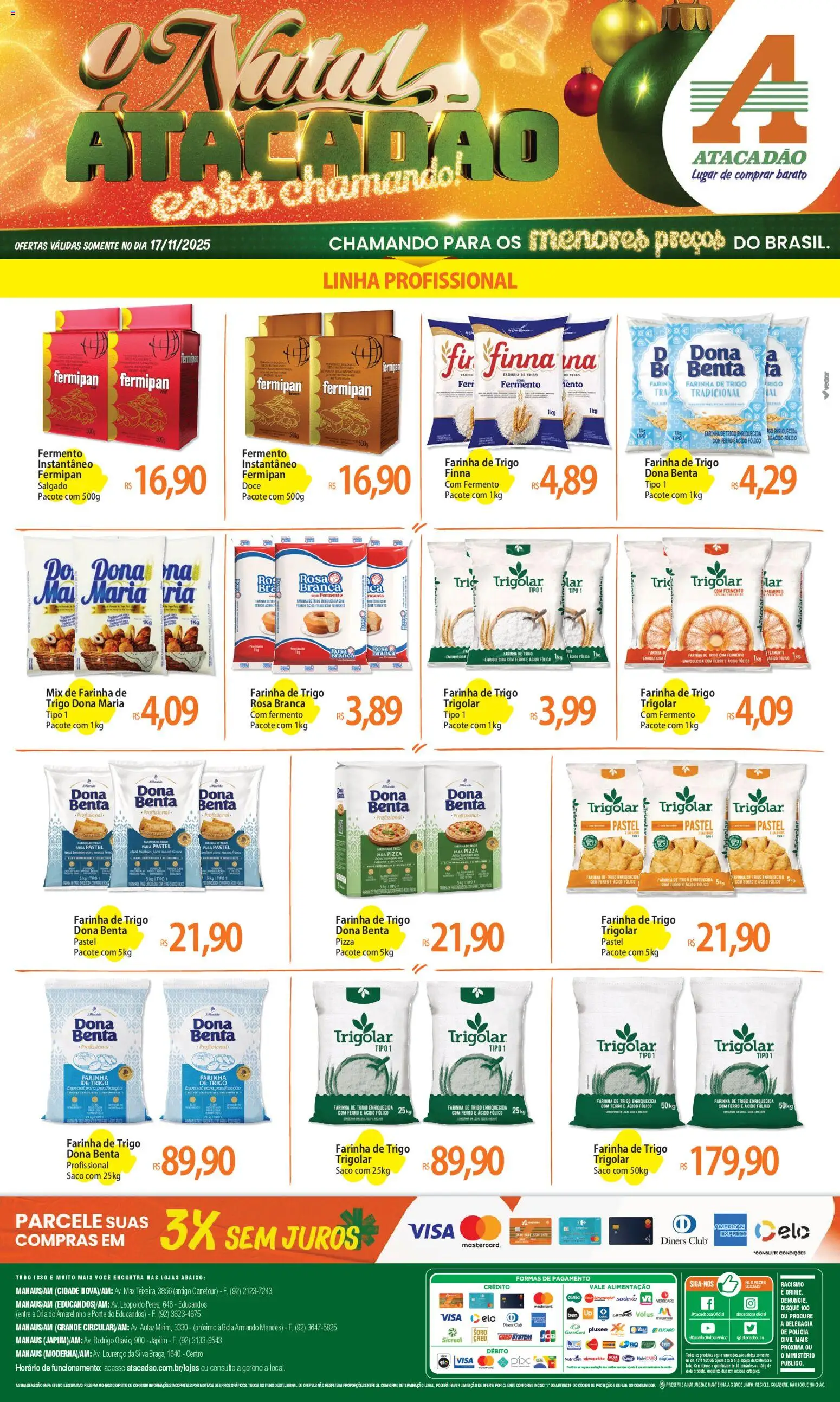 Pré-Visualização do folheto "Ofertas - AM" da loja Atacadão válido a partir de 17/11/2025