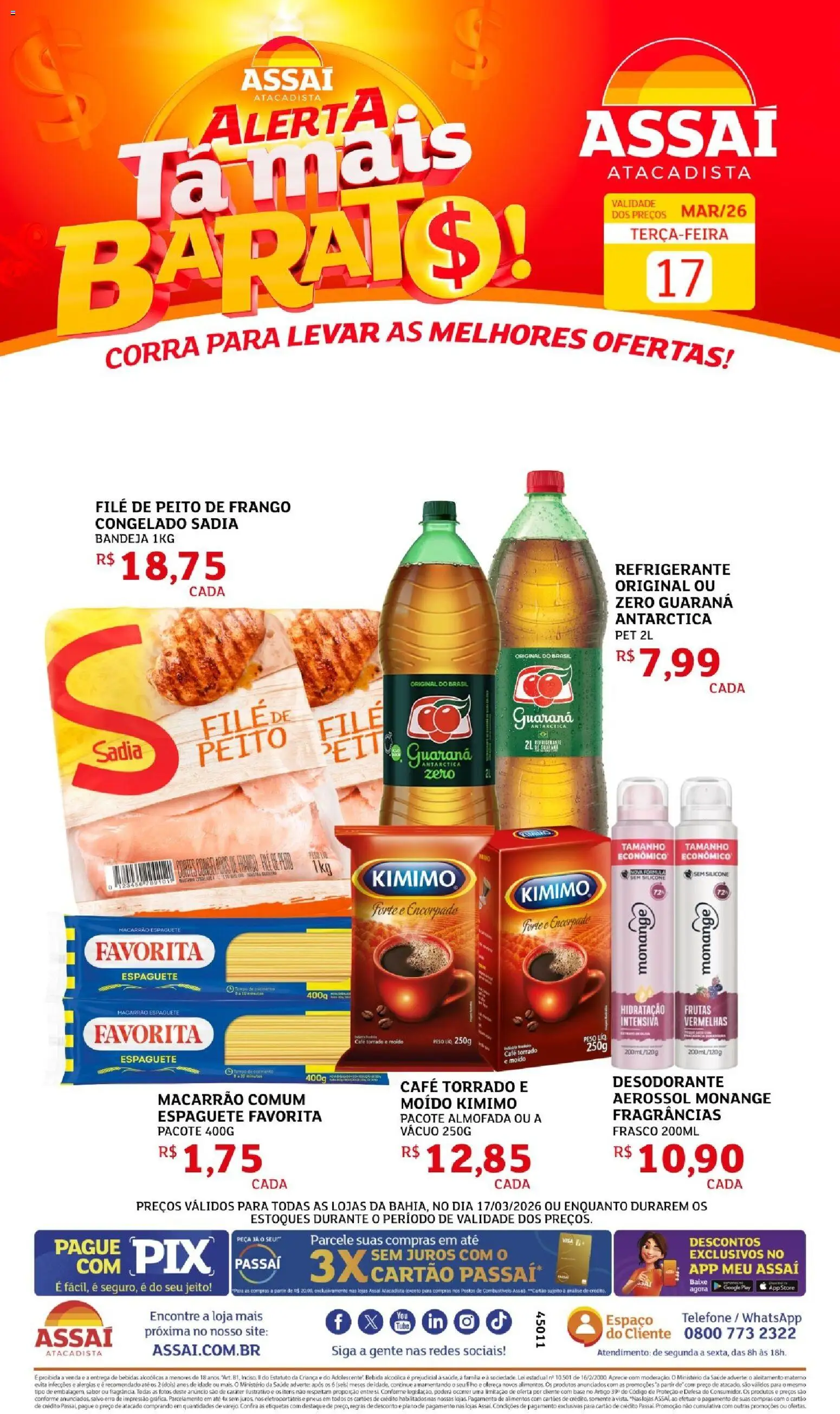 Pré-Visualização do folheto "Assaí Atacadista ofertas - BA" da loja Assaí Atacadista válido a partir de 17/03/2026
