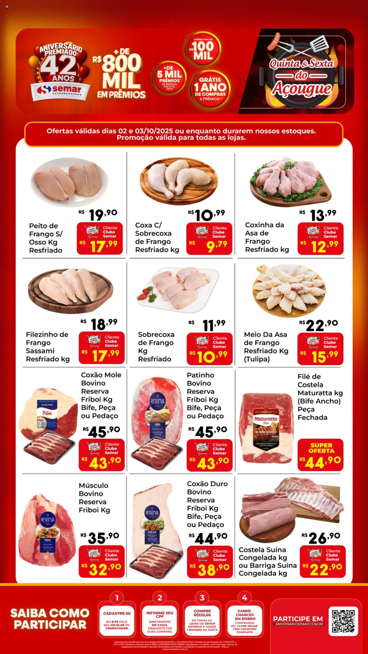 Semar Supermercado folheto "Ofertas do Açougue" válido a partir de 02/10/2025 - número de página 1