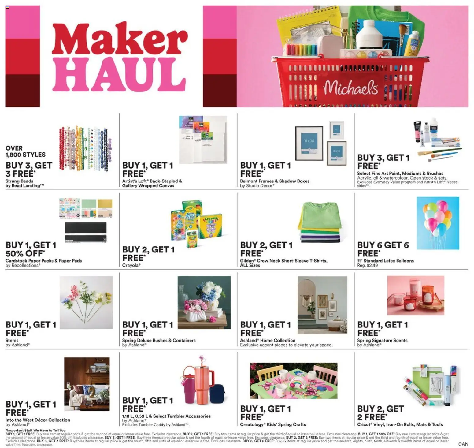 Preview of leaflet Michaels weekly flyer / circulaire from shop Michaels is valid from Apr 10, 2026