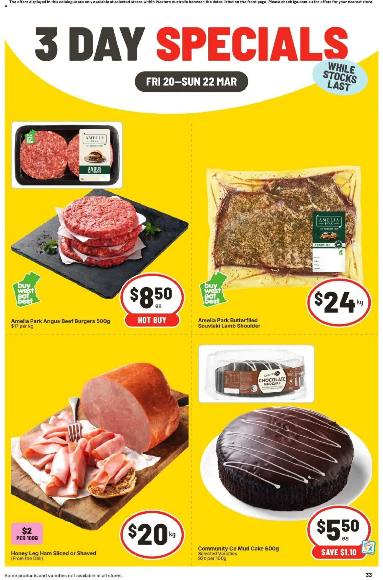 Preview of catalogue IGA 3 Day Specials WA from shop IGA valid 20/03/2026