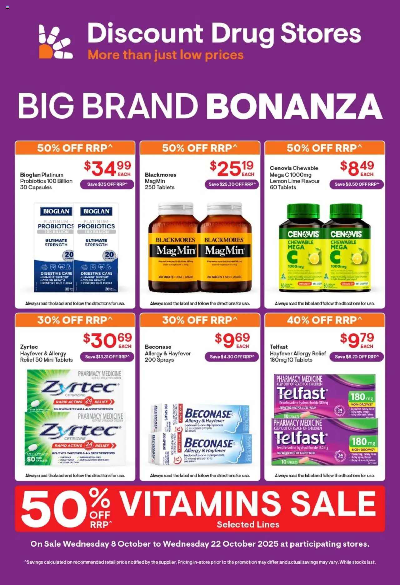 Discount Drug Stores catalogue valid from 08/10/2025 - page 1