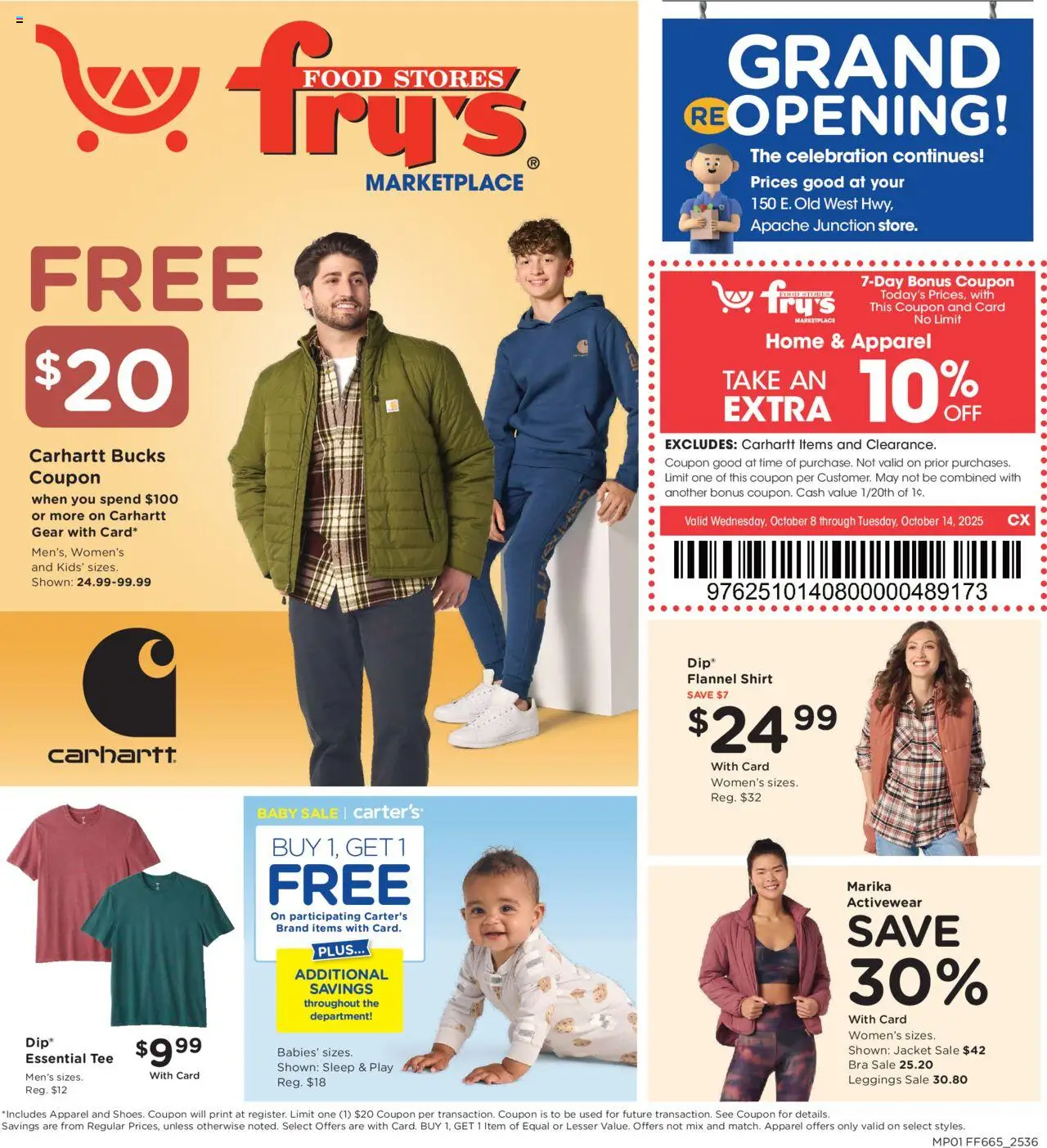 Fry's Food Home & Apparel from 10/08/2025 - Flyer - Page number 1
