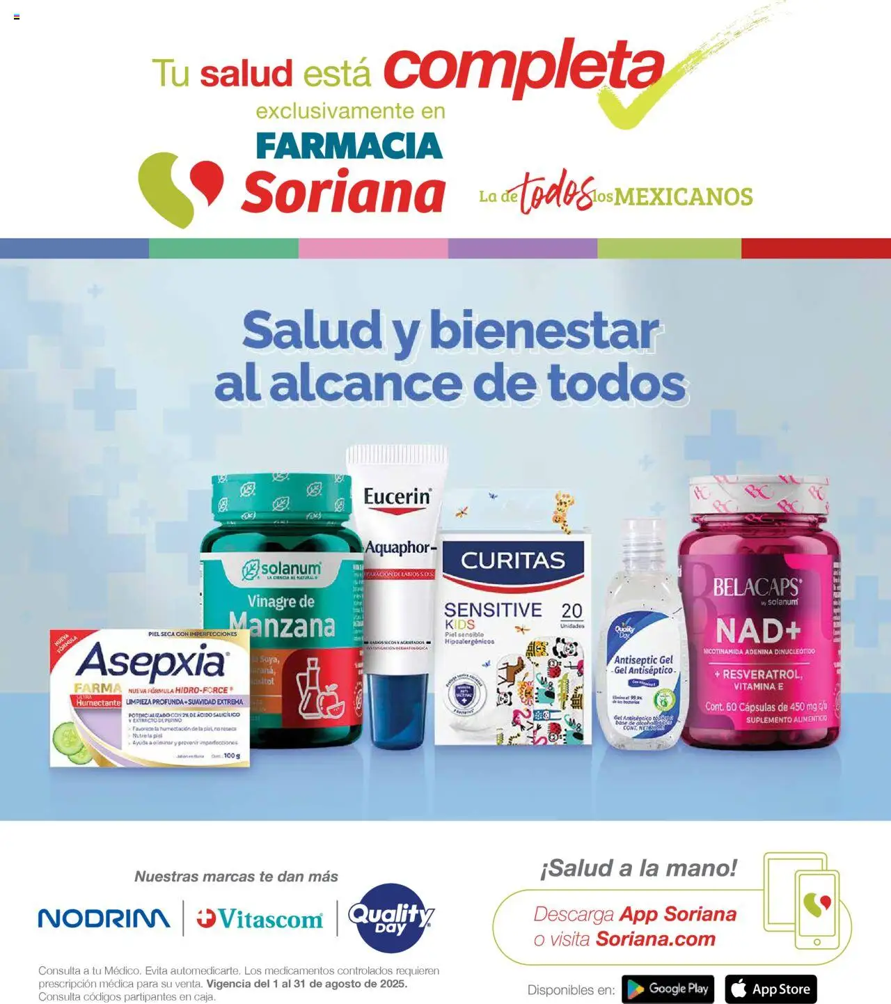 Folleto Farmacia Híper Nacional Soriana y sus promociones válidas desde el 01/08/2025 - Número de página 1