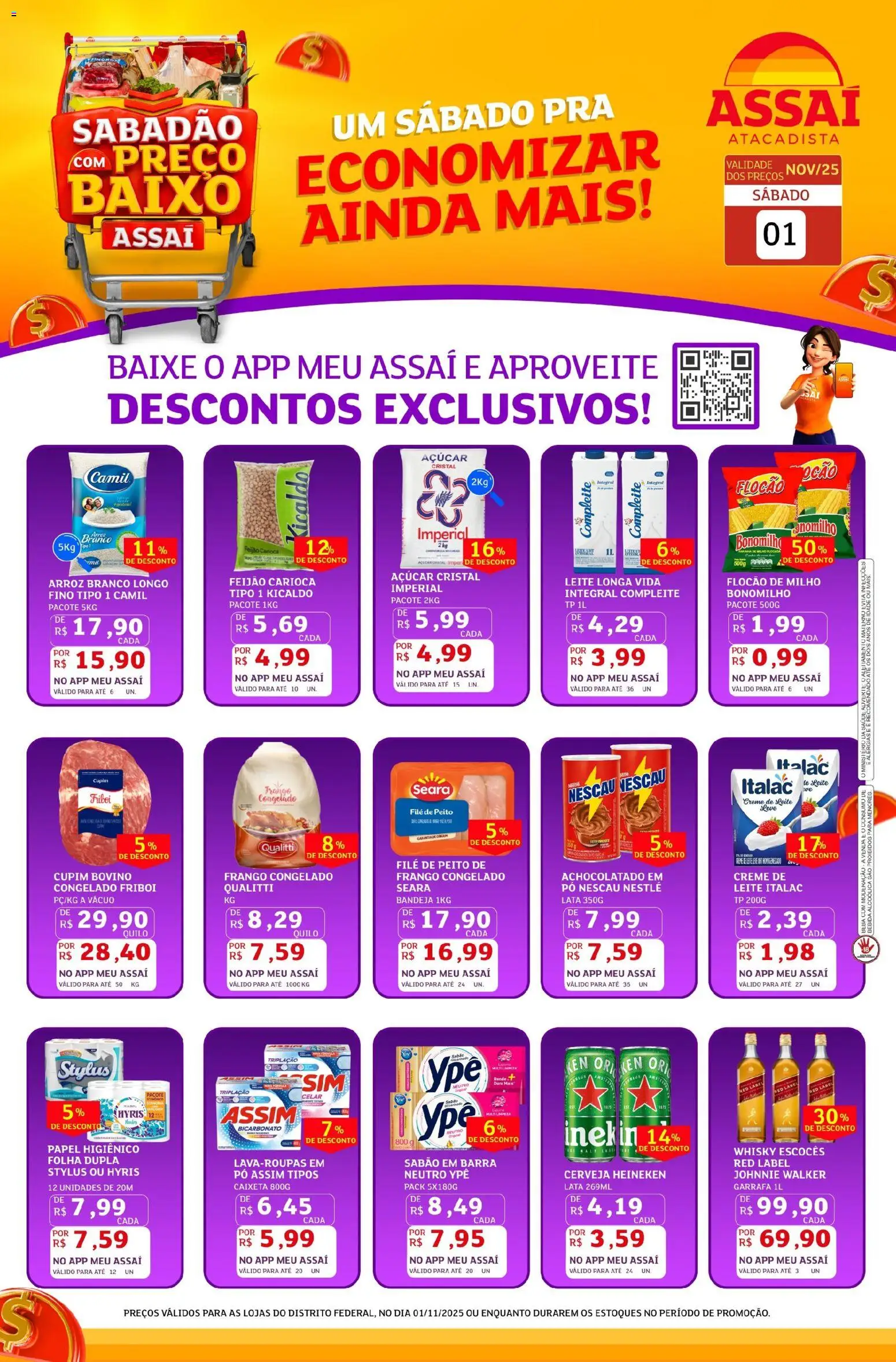 Pré-Visualização do folheto "Encarte - DF" da loja Assaí Atacadista válido a partir de 01/11/2025