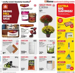 Un aperçu du dépliant Weekly flyer / circulaire du magasin Home Hardware est valide à partir 11 sept. 2025
