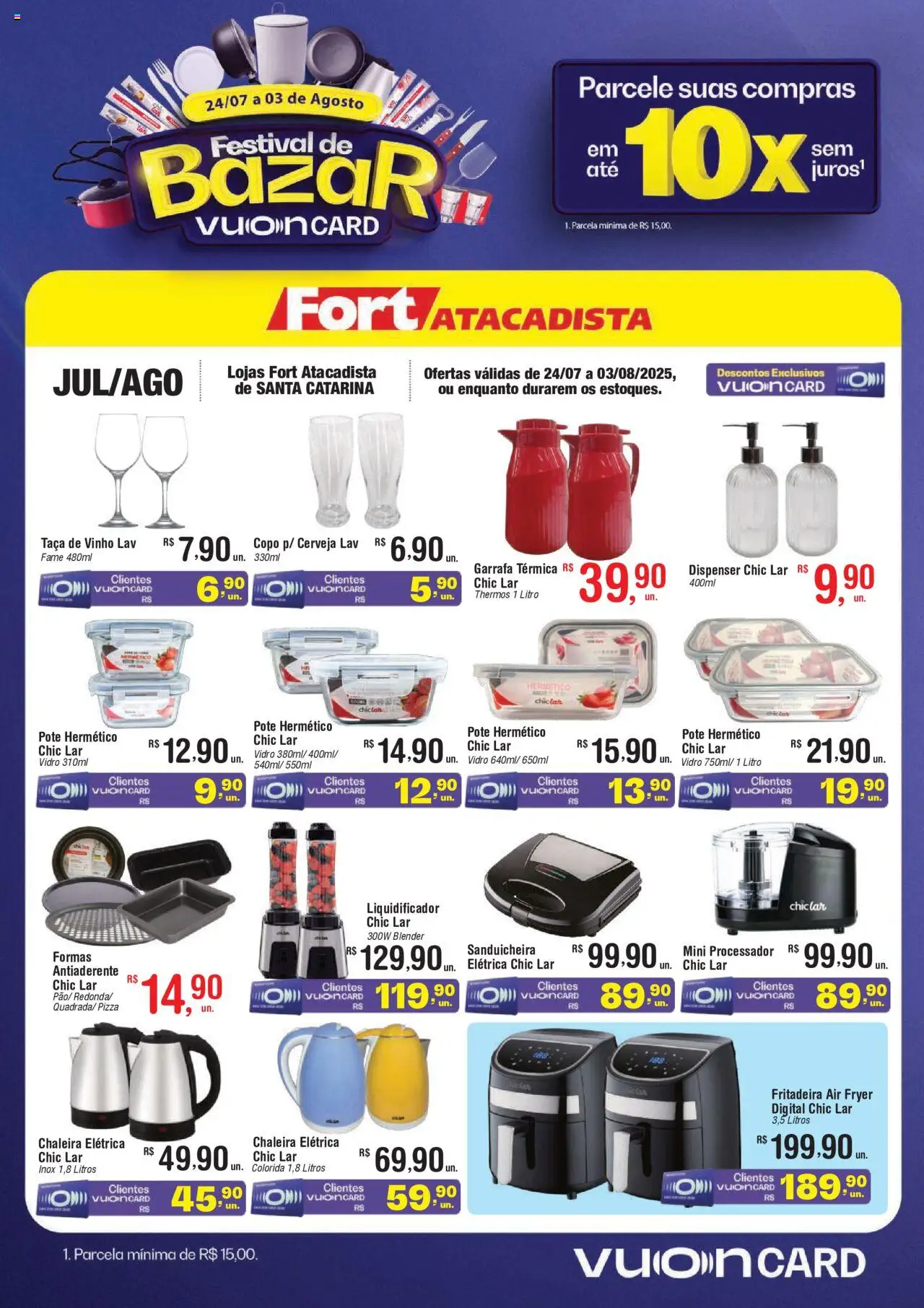 Fort Atacadista folheto "Ofertas Festival de Bazar" válido a partir de 24/07/2025 - número de página 1