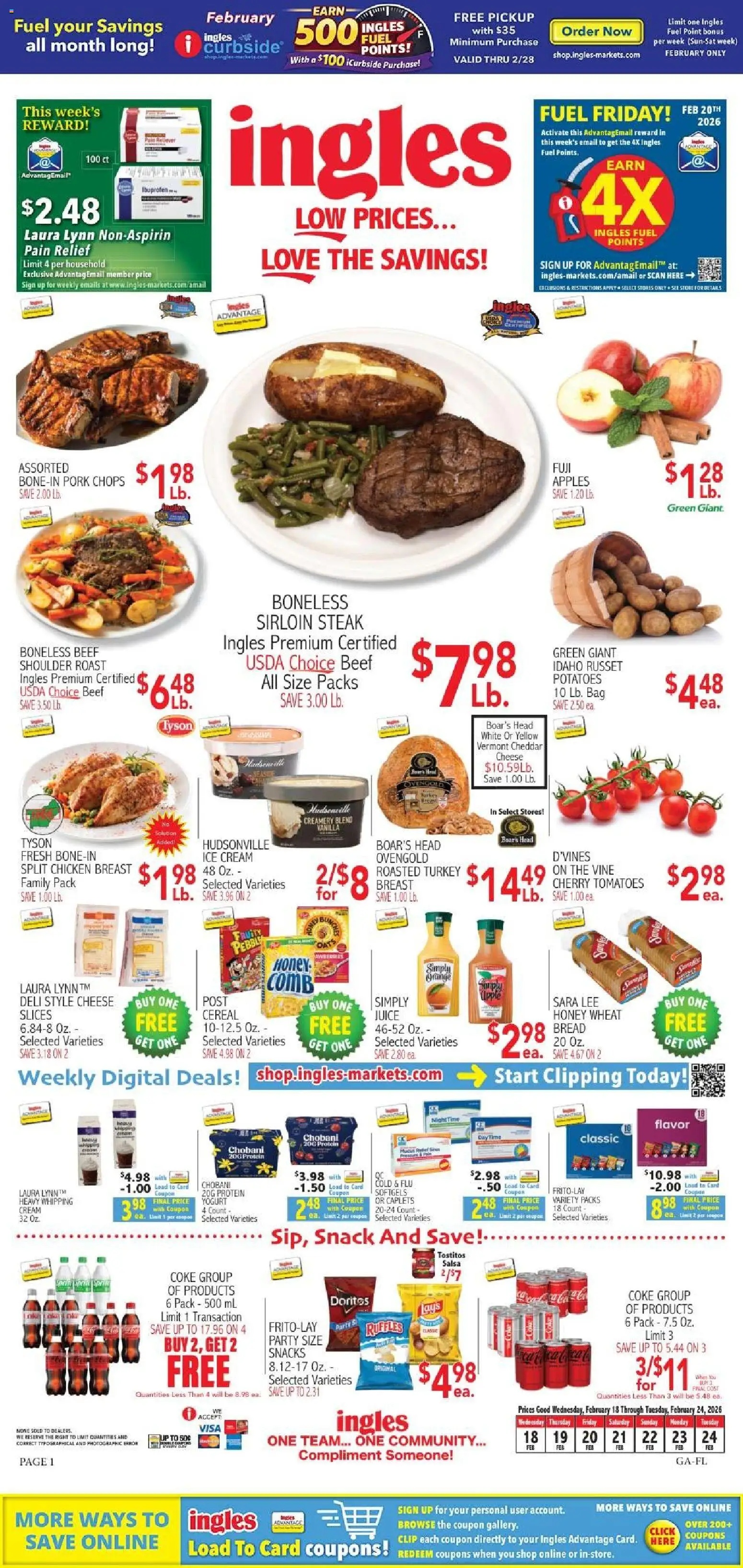 Ad Preview of Ingles Weekly Ad from 02/18/2026