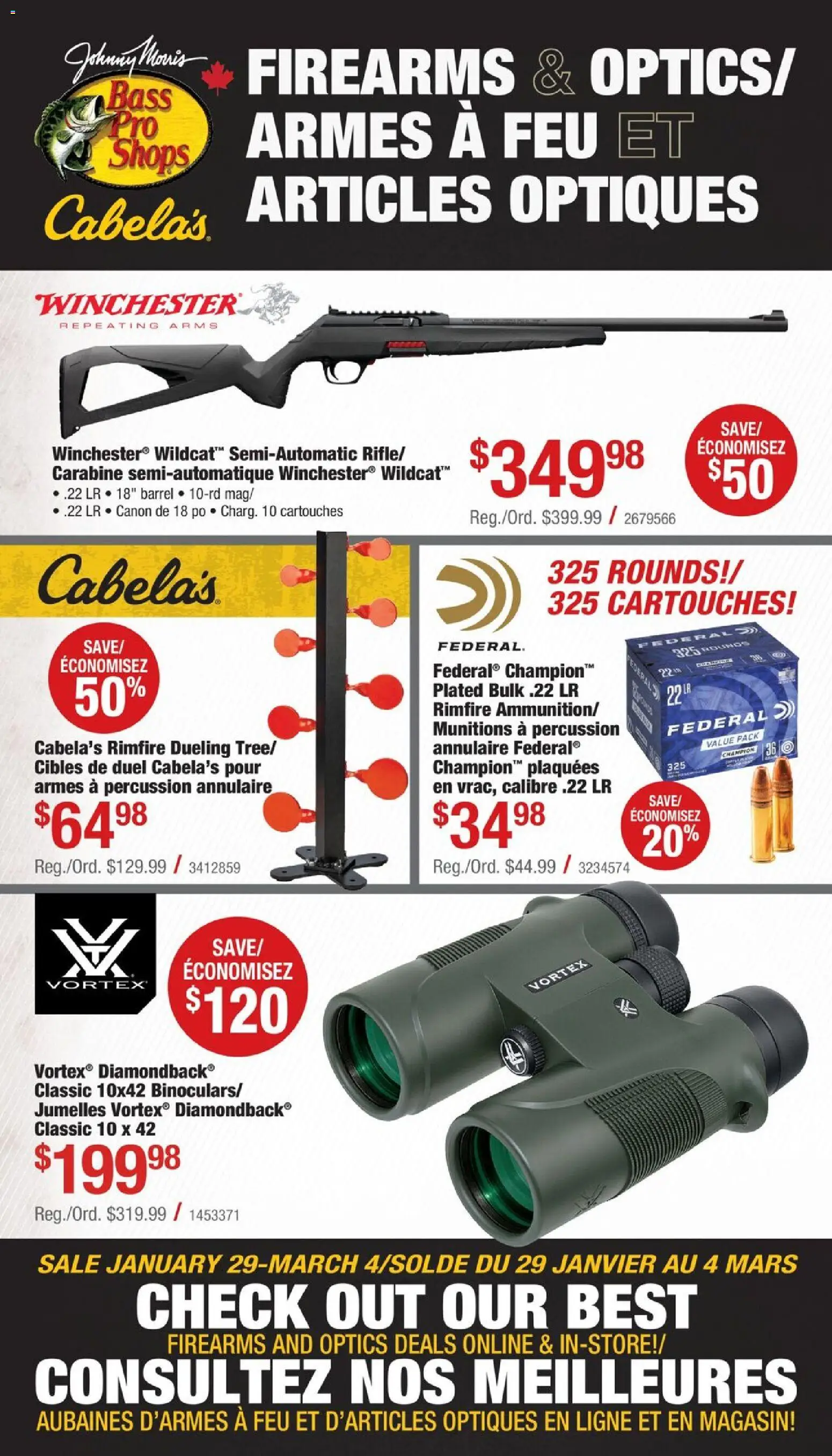 Preview of leaflet Weekly flyer / circulaire from shop Cabelas is valid from Jan 29, 2026