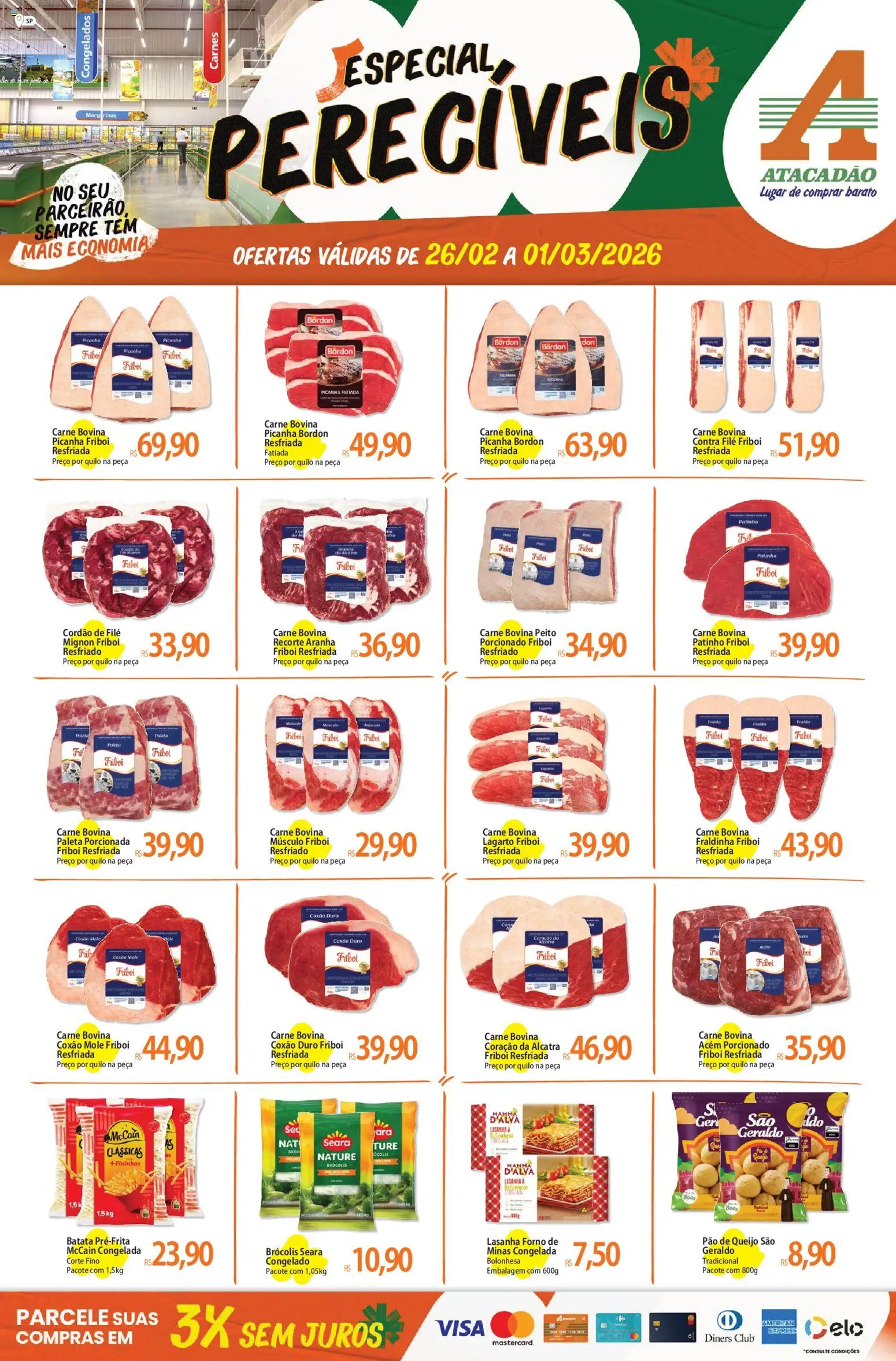 Pré-Visualização do folheto "Ofertas - SP" da loja Atacadão válido a partir de 26/02/2026