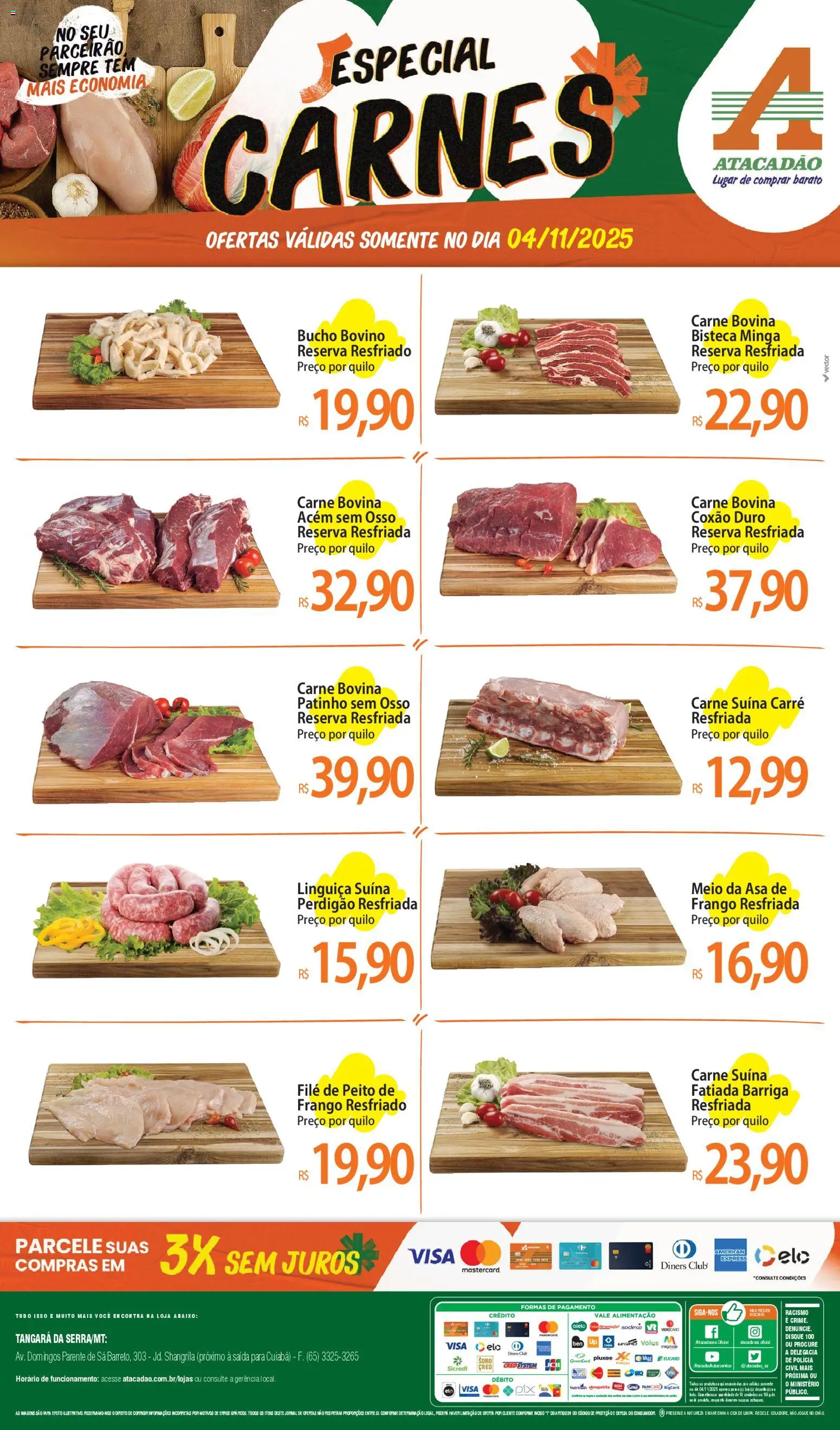 Pré-Visualização do folheto "Ofertas - MT" da loja Atacadão válido a partir de 04/11/2025