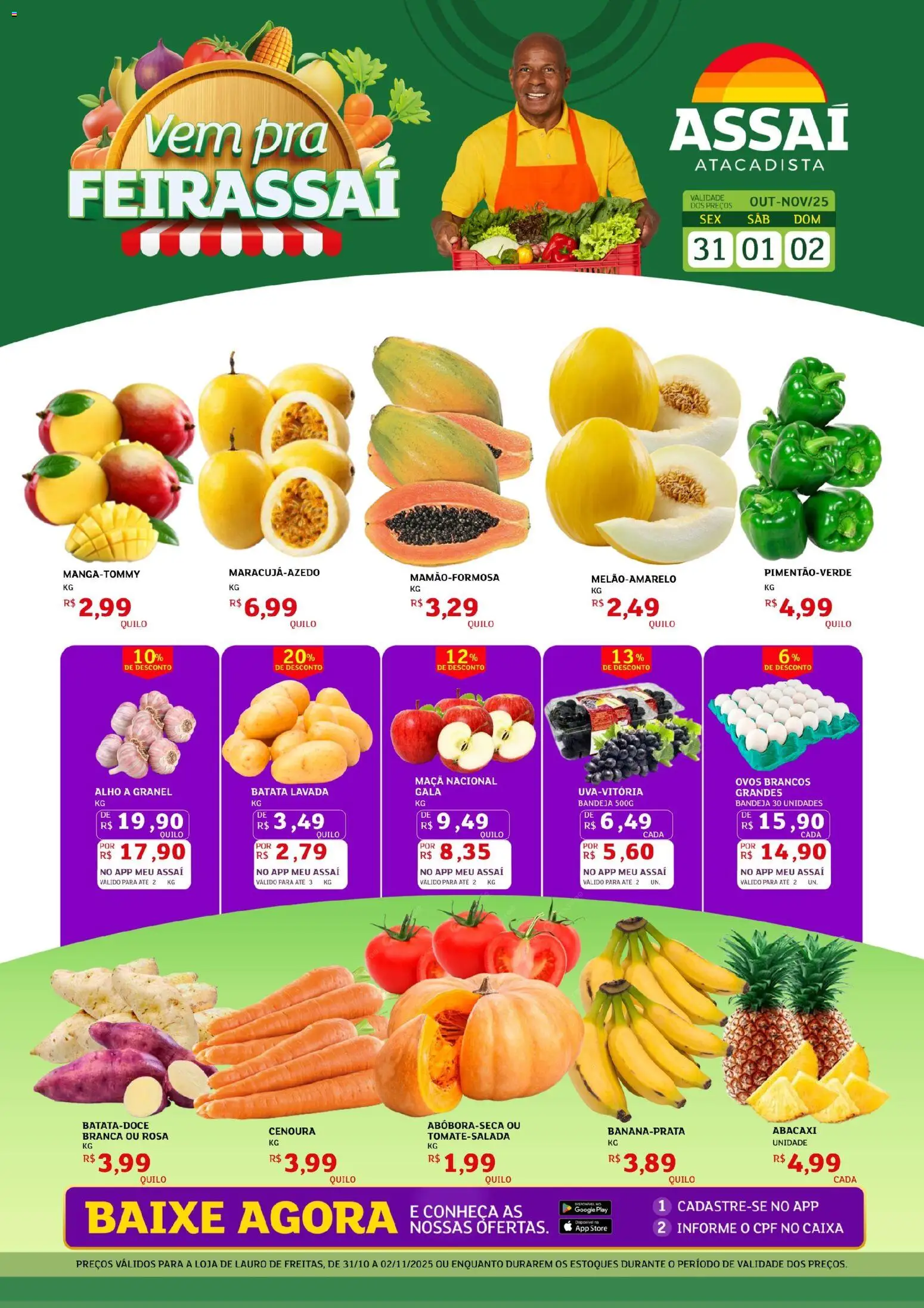 Pré-Visualização do folheto "Encarte - BA" da loja Assaí Atacadista válido a partir de 31/10/2025