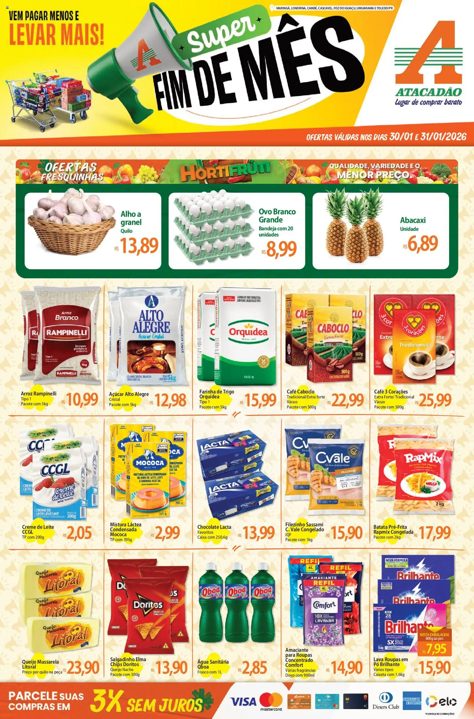 Pré-Visualização do folheto "Ofertas - PR" da loja Atacadão válido a partir de 30/01/2026