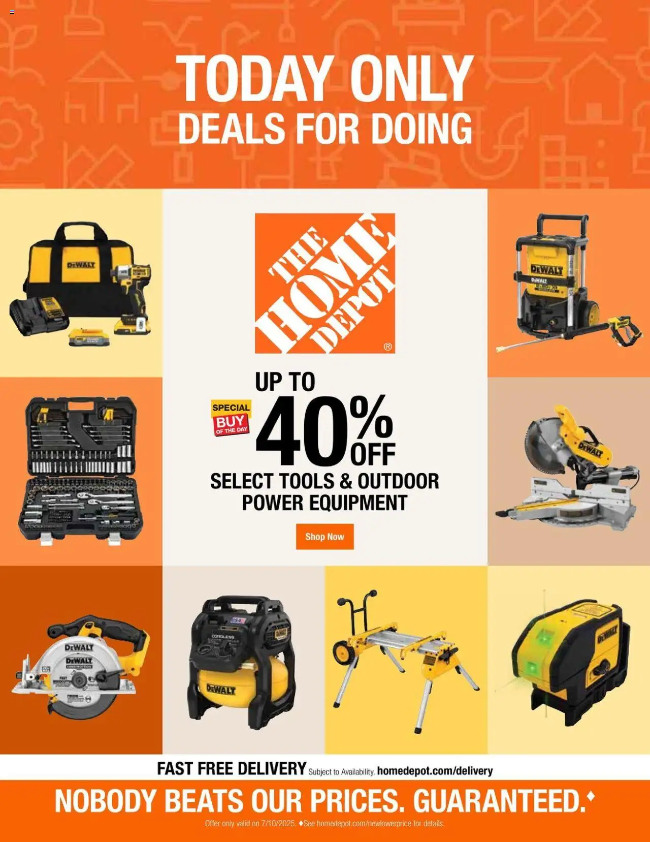 Home Depot Standalone from 07/10/2025 - Flyer - Page number 1 - Tools
