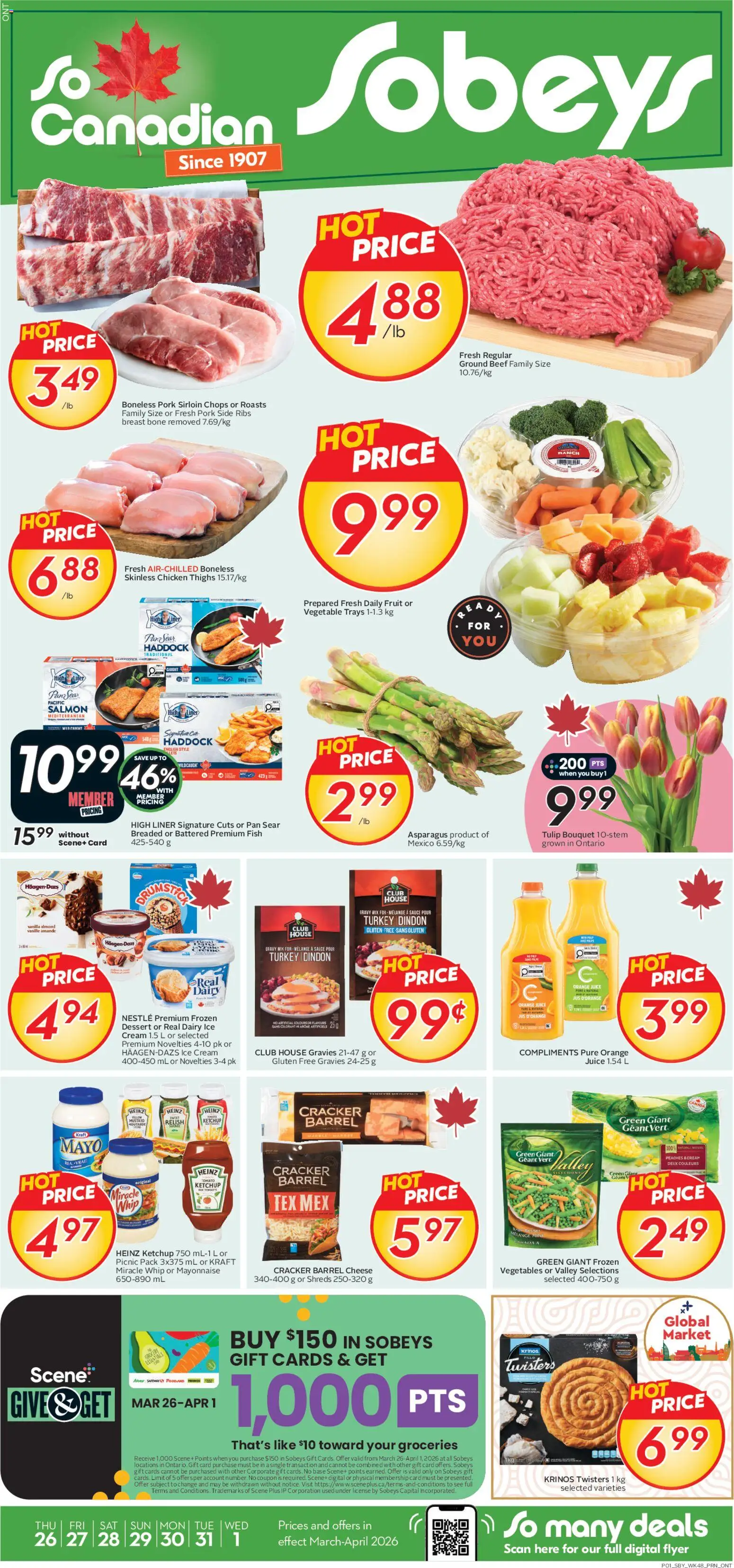 Preview of leaflet Sobeys weekly flyer / circulaire from shop Sobeys is valid from Mar 26, 2026