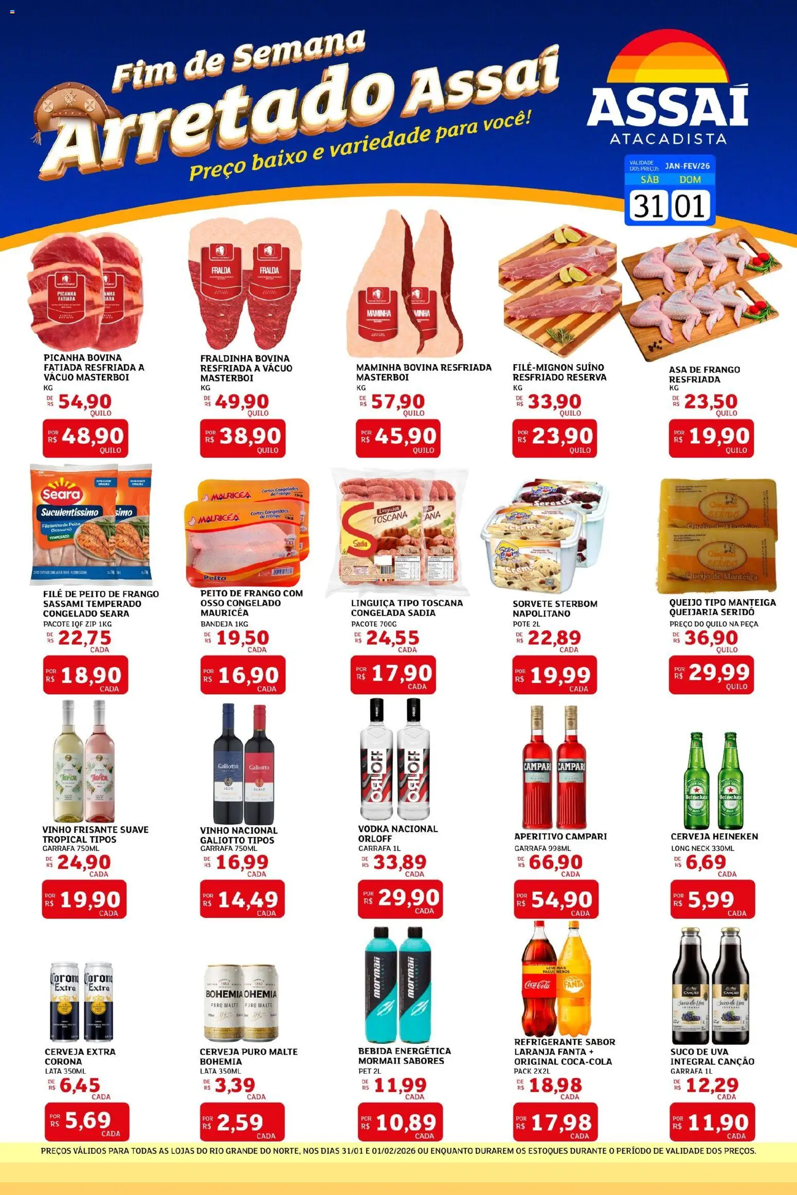Pré-Visualização do folheto "Encarte - RN" da loja Assaí Atacadista válido a partir de 31/01/2026
