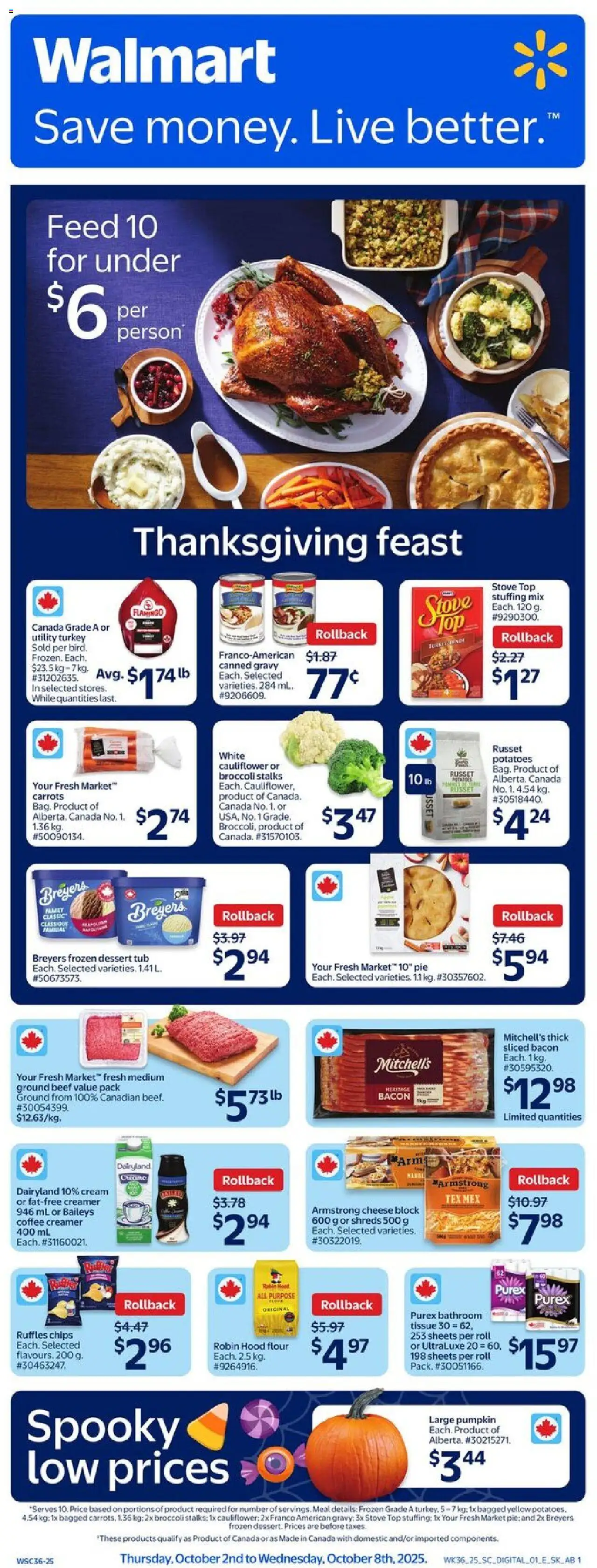 Walmart flyer valid from Oct 02, 2025 - page number 1