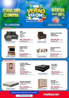 Pré-Visualização do folheto "Ofertas Mateus On" da loja Mateus válido a partir de 22/01/2026