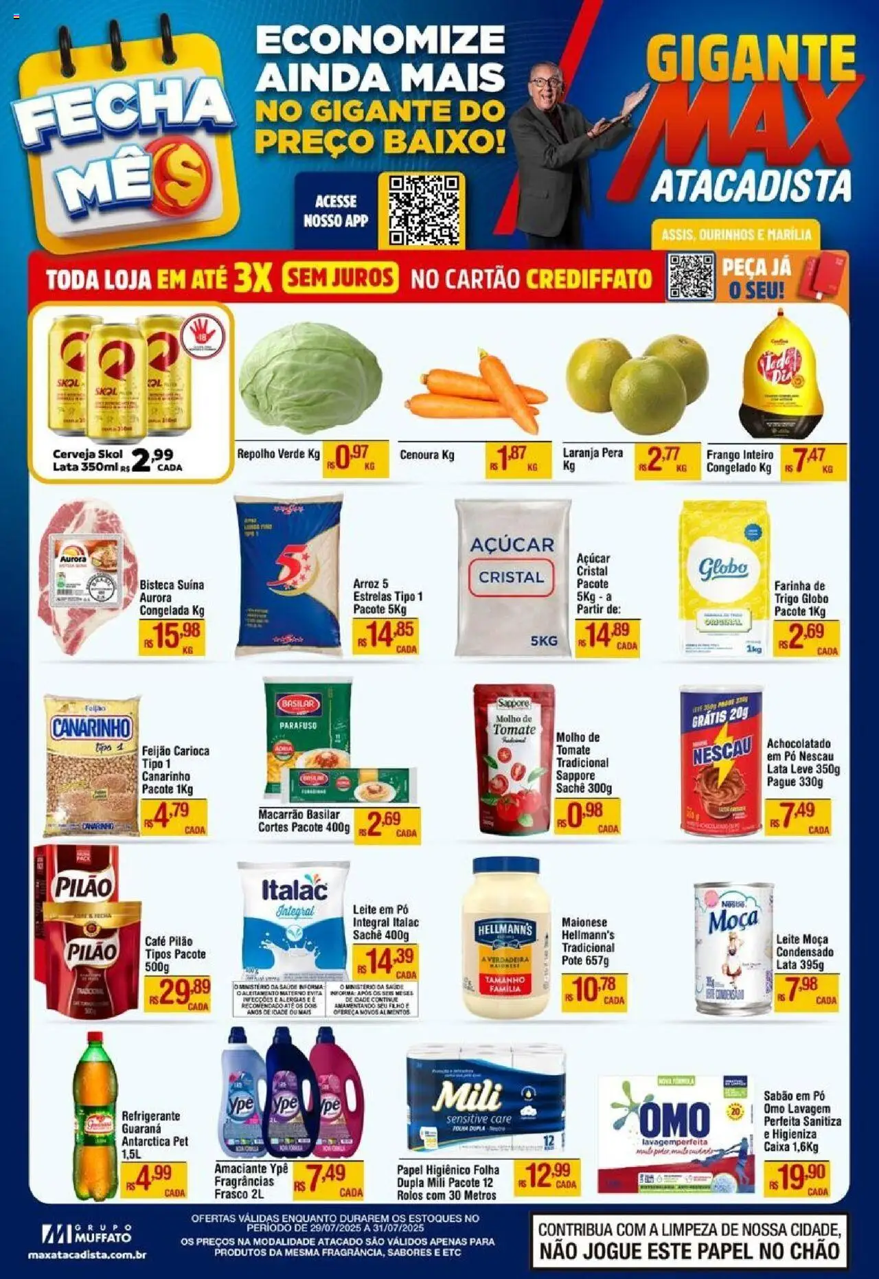 Max Atacadista folheto "Ofertas Fecha Mes" válido a partir de 27/07/2025 - número de página 1
