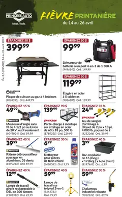 Un aperçu du dépliant Princess Auto - Fièvre Printanière du magasin Princess Auto est valide à partir 14 avr. 2026