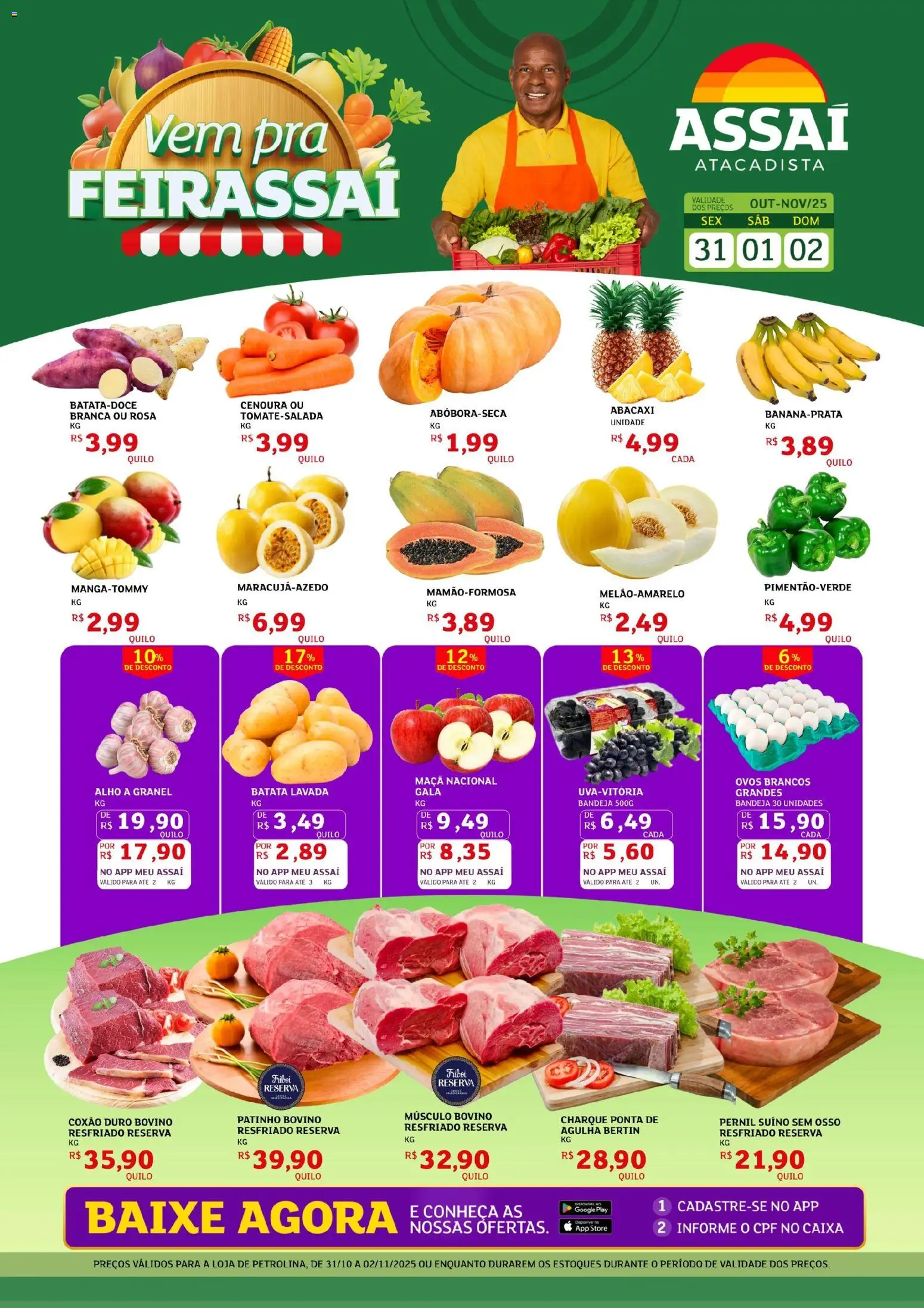 Pré-Visualização do folheto "Encarte - PE" da loja Assaí Atacadista válido a partir de 31/10/2025