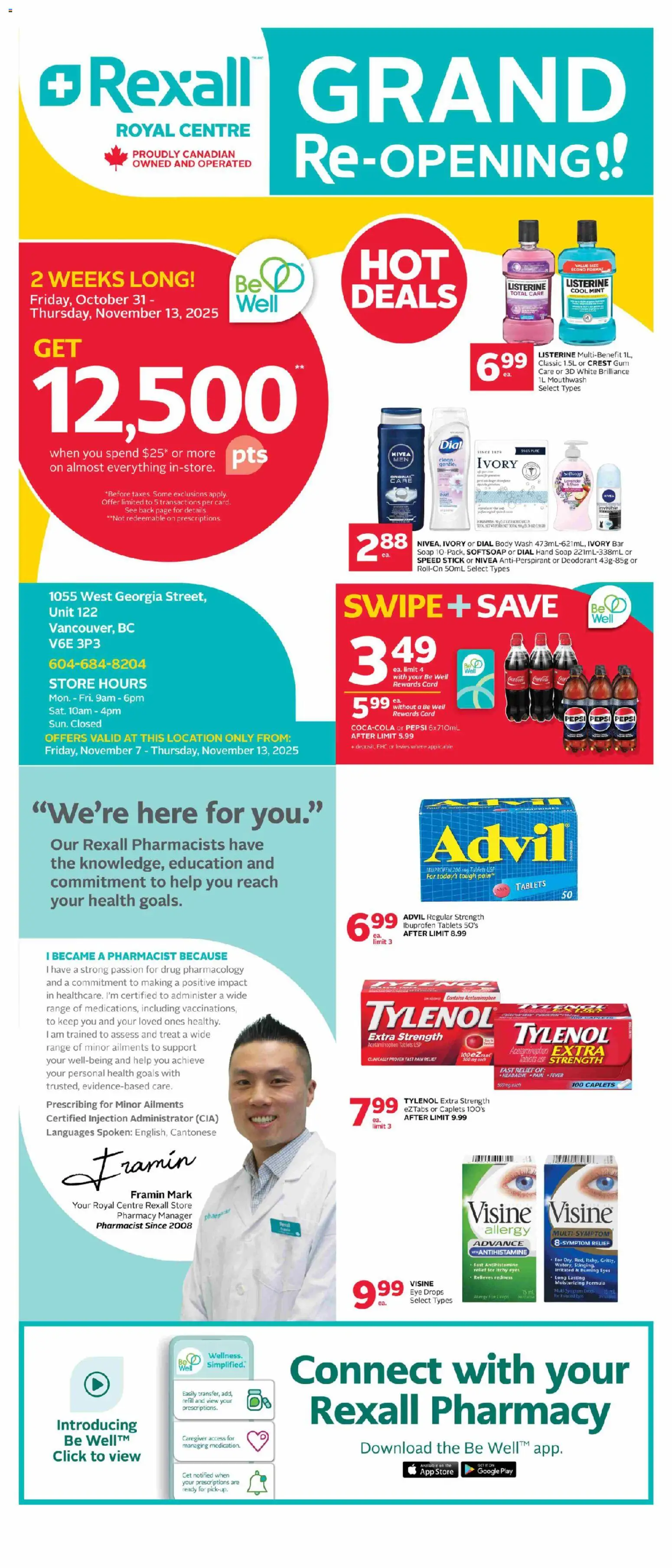 Preview of leaflet Grand Opening Vancouver from shop Rexall is valid from Nov 07, 2025