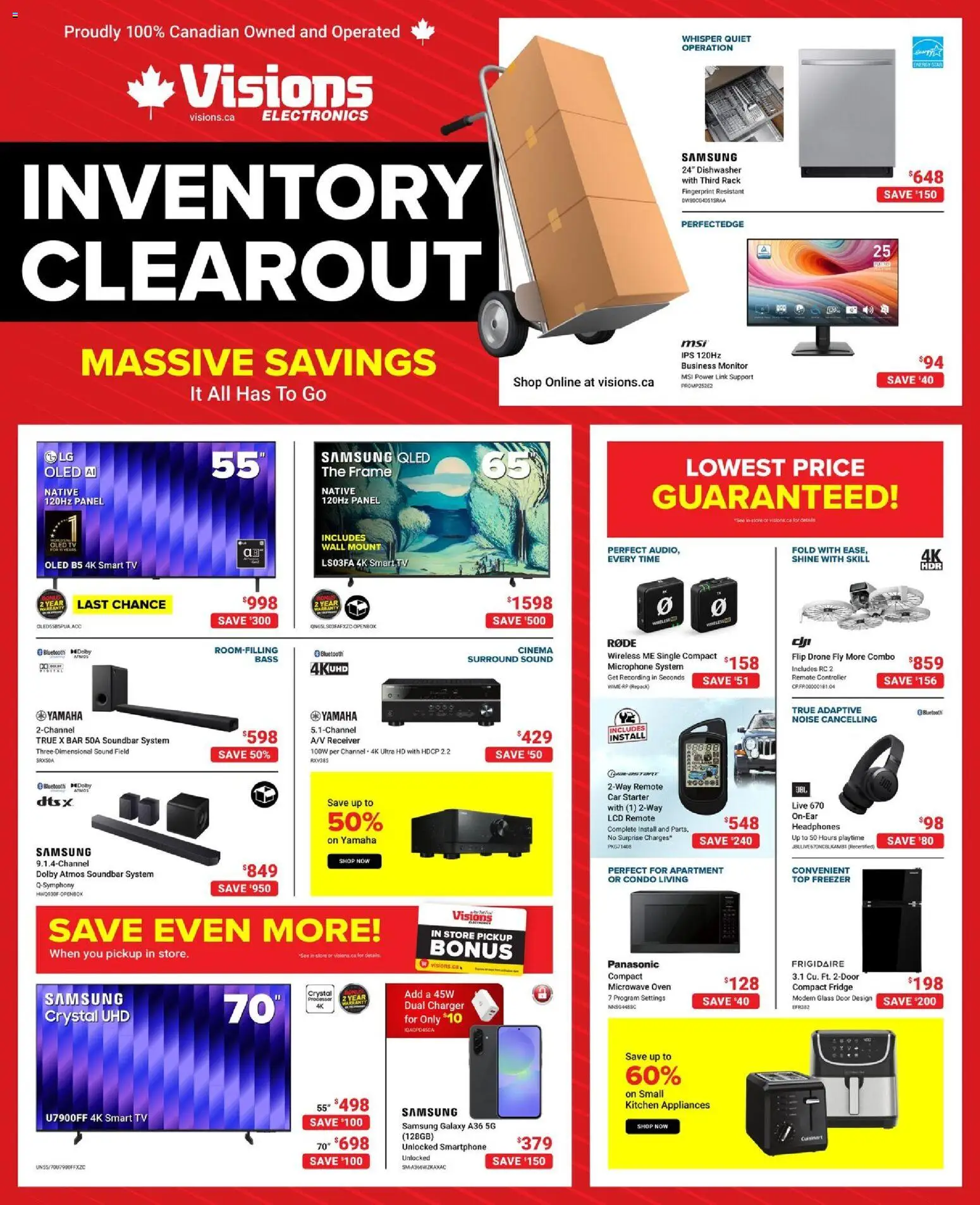 Preview of leaflet Weekly flyer / circulaire from shop Visions is valid from Jan 09, 2026 - Tv, Headphones, Dishwasher, Door, Freezer, Microphone, Microwave oven, Soundbar
