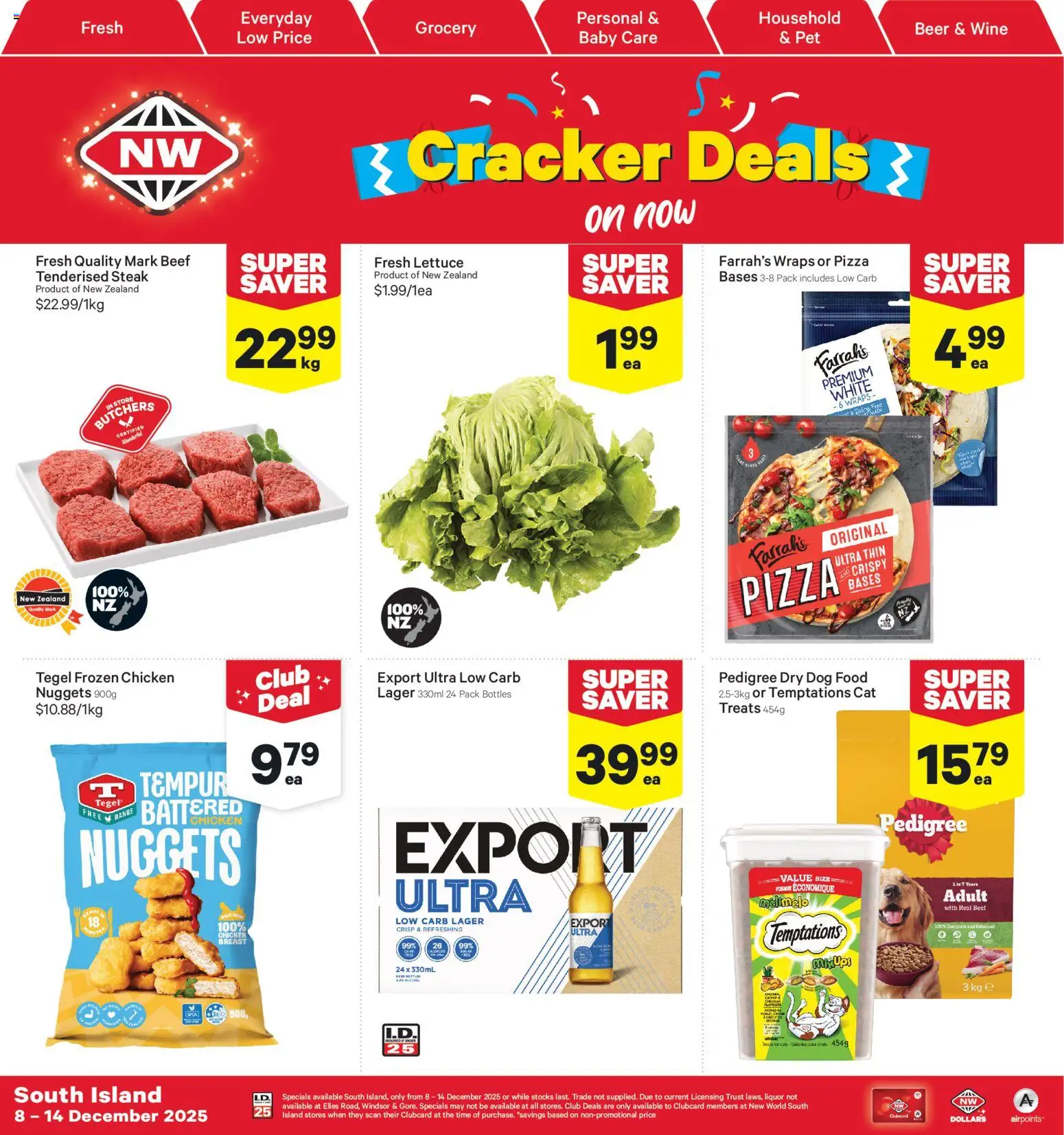 Preview of catalogue Catalogue South Island from shop New World valid 8 Dec 2025