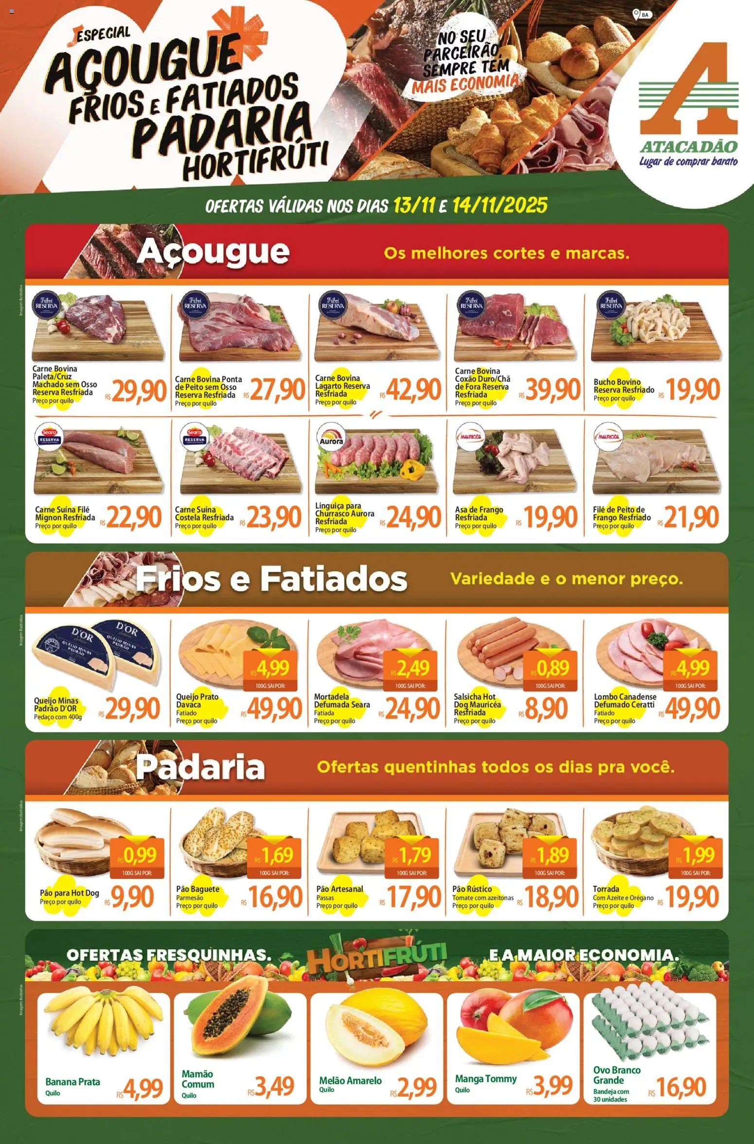 Pré-Visualização do folheto "Ofertas - BA" da loja Atacadão válido a partir de 13/11/2025