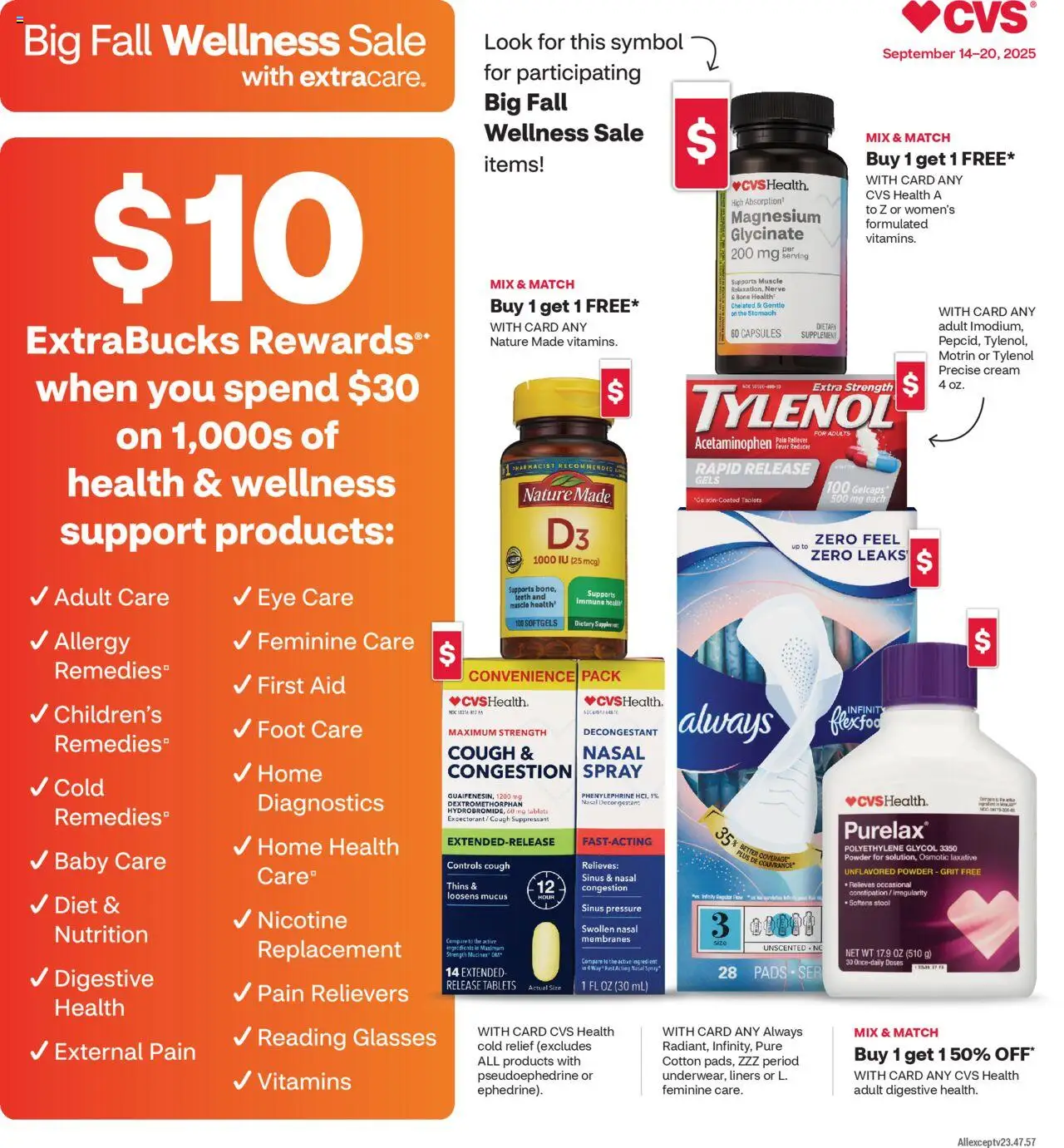 CVS Weekly Ad from 09/14/2025 - Flyer, Circular this week - Page number 1