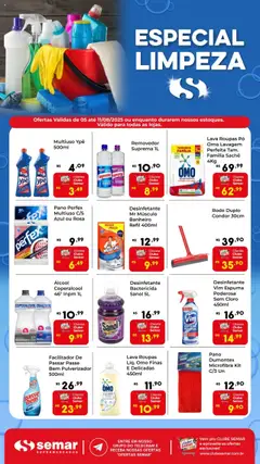 Pré-Visualização do folheto "Ofertas Especial Limpeza" da loja Semar Supermercado válido a partir de 05/08/2025