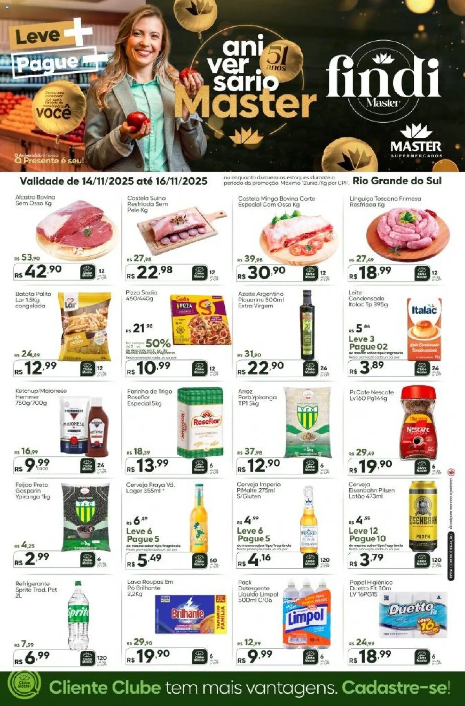 Pré-Visualização do folheto "Ofertas do Dia" da loja Master válido a partir de 14/11/2025