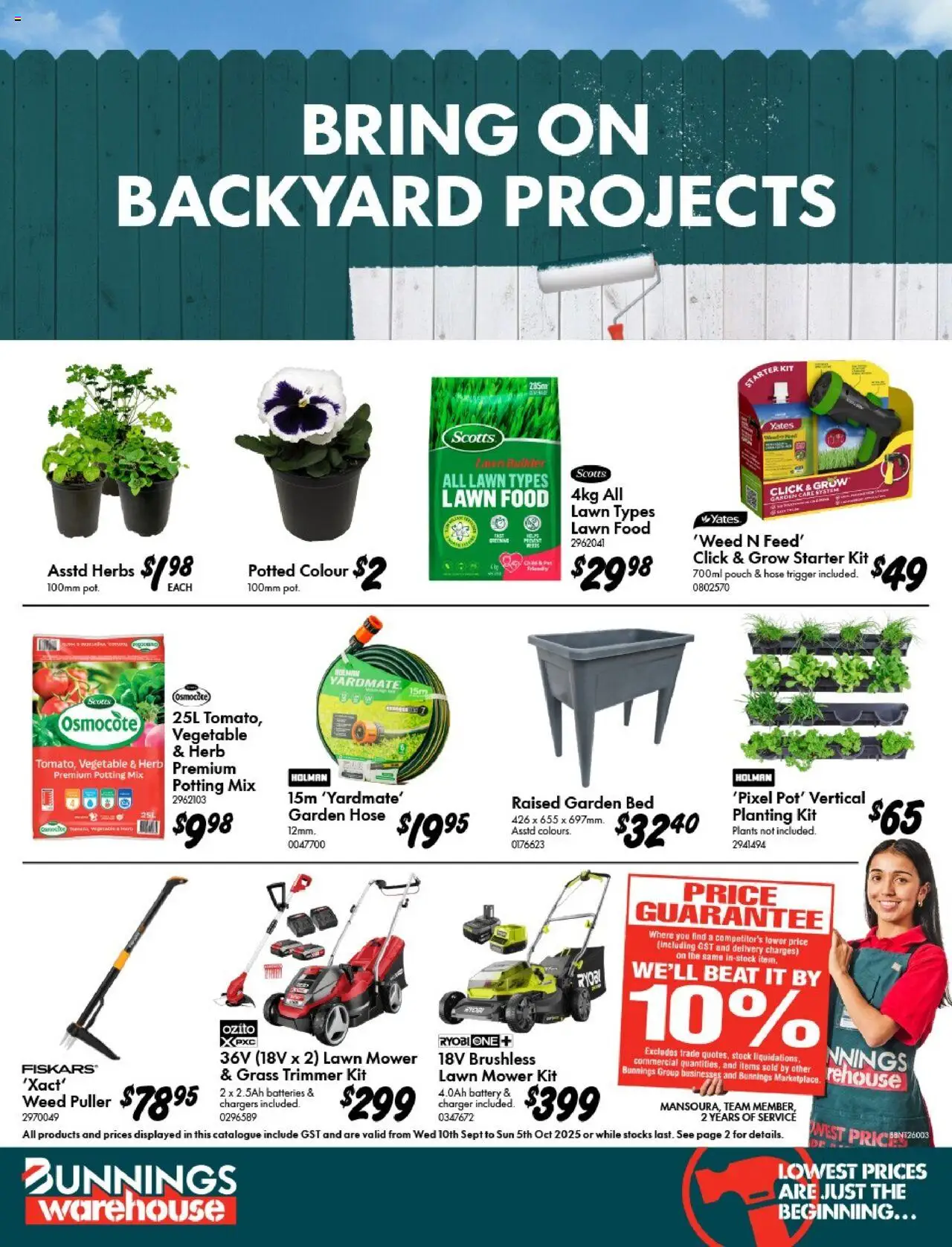 Bunnings Warehouse catalogue valid from 10/09/2025 - page 1