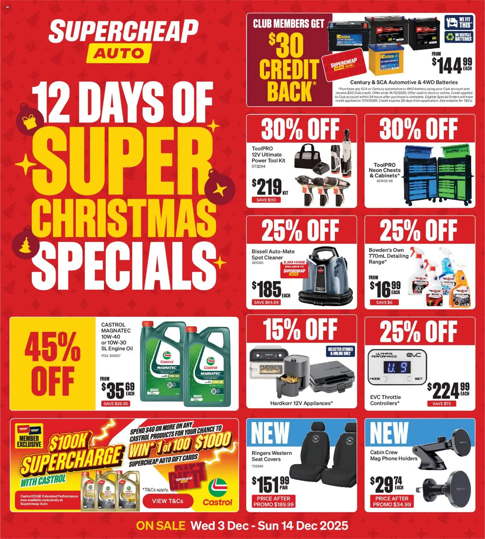 Preview of catalogue Catalogue from shop Supercheap Auto valid 03/12/2025